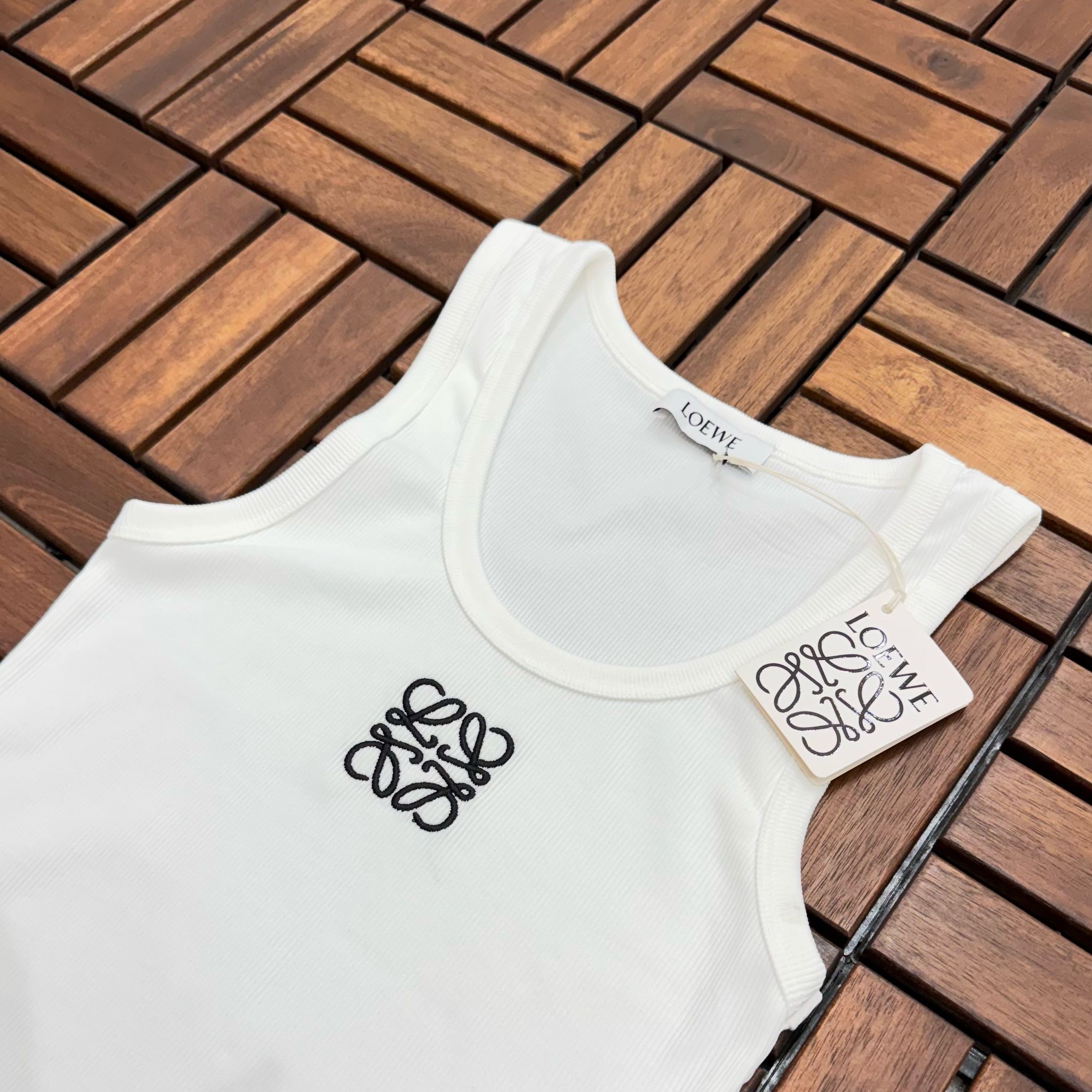 LOEWE Fitilli Logo Detaylı Beyaz Kadın Atlet 302