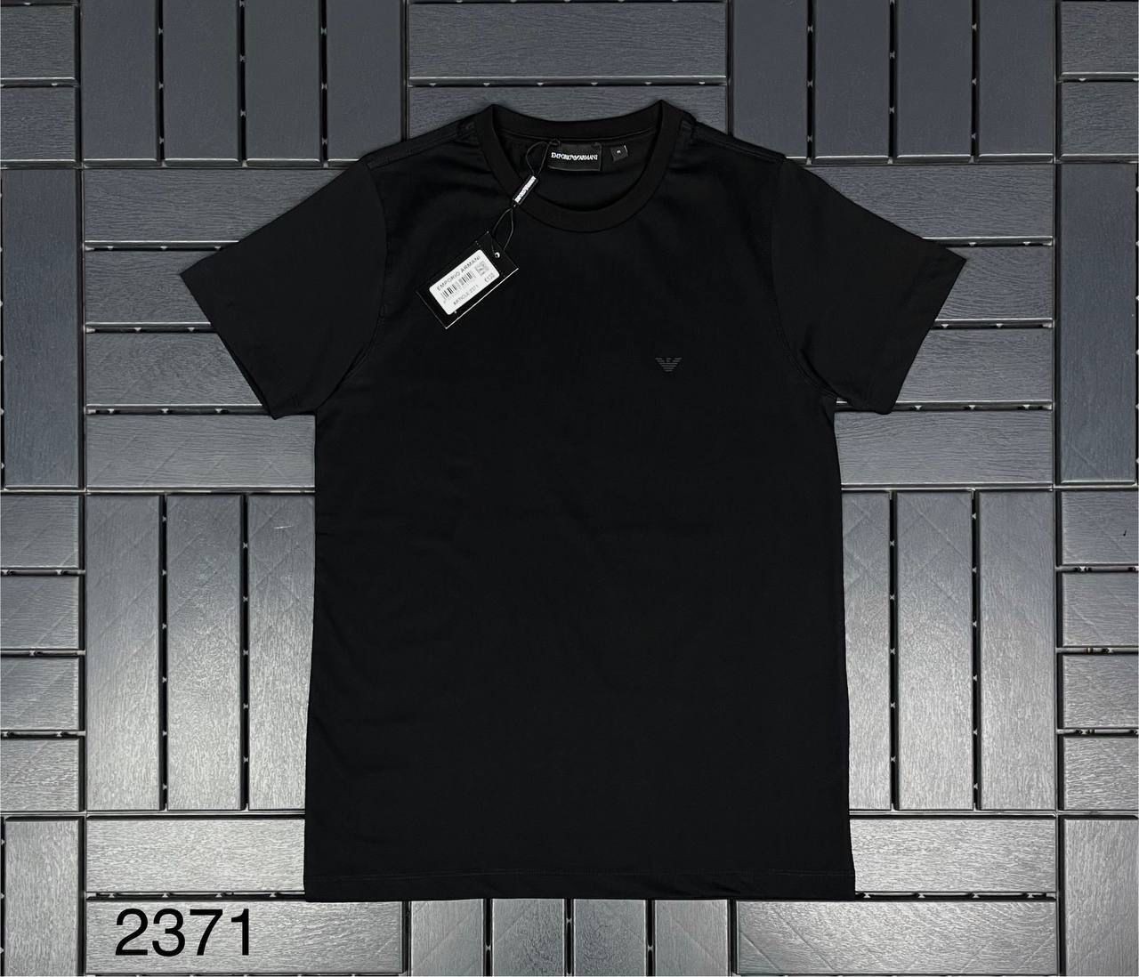 EMPORIO ARMANI Logo Detaylı Siyah Erkek T-Shirt 2371