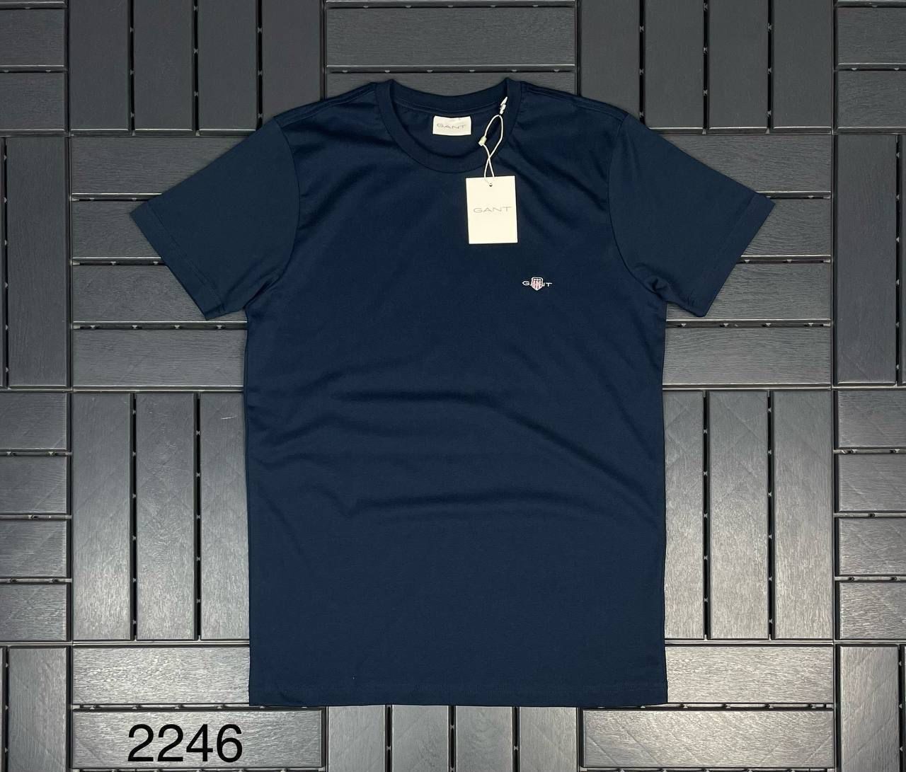 GANT Nakış Logo Detaylı Lacivert Erkek T-Shirt 2246