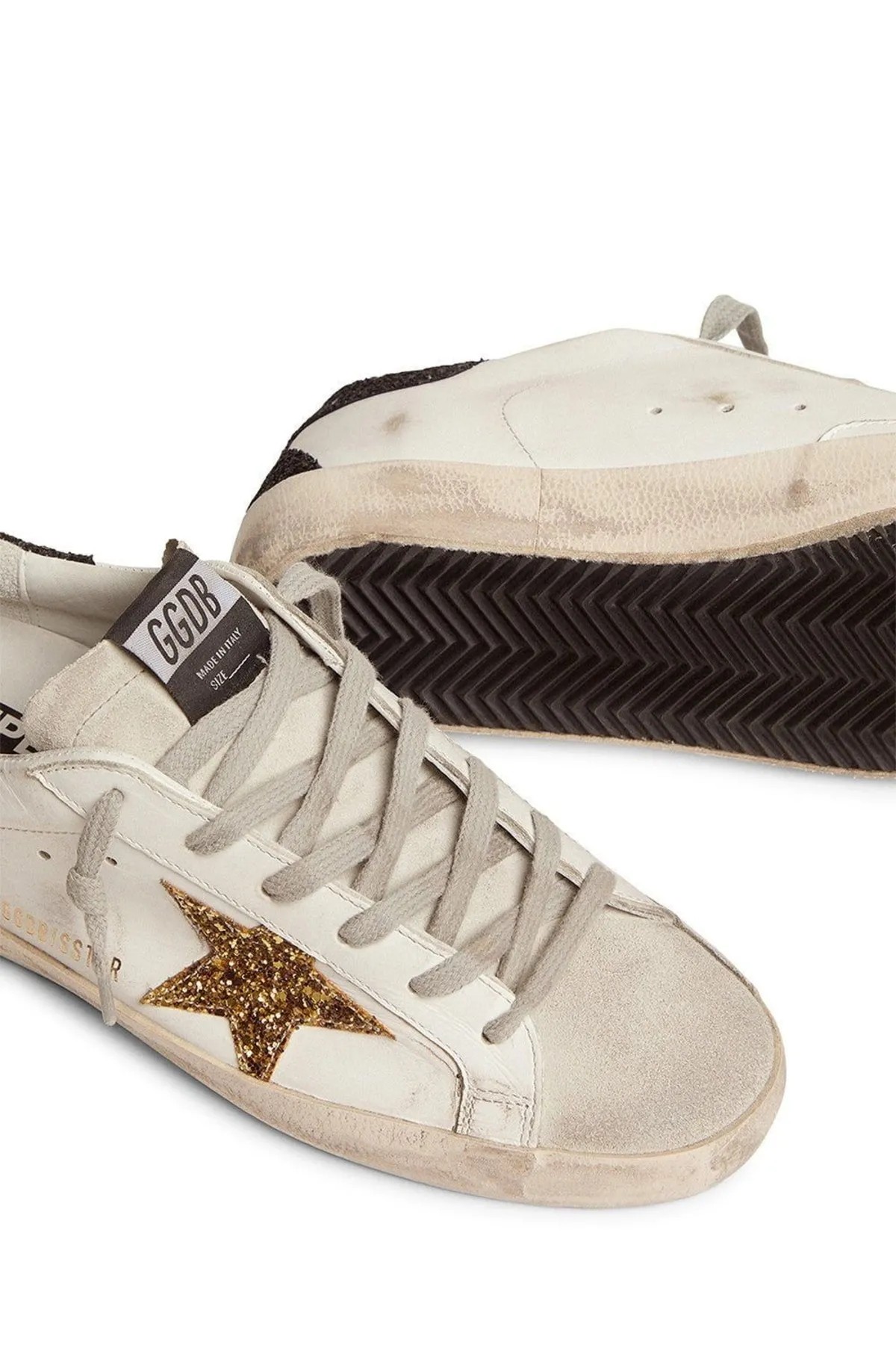 Golden Goose Super - Star Gold-Siyah Deri Kadın Sneakers