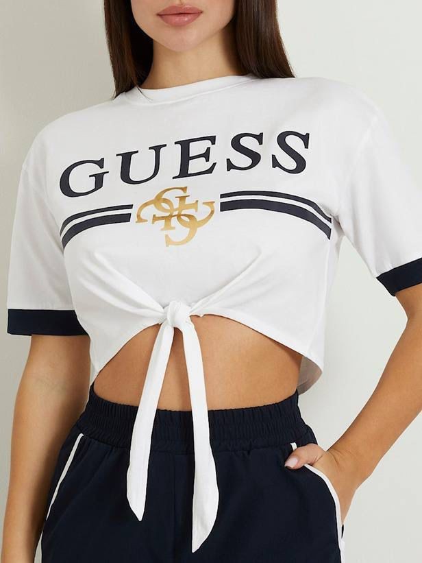 Guess Baskılı Beyaz Kadın T-shirt
