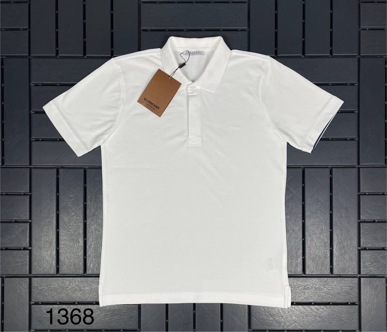 BURBERRY Polo Yaka Beyaz Erkek T-Shirt 1368