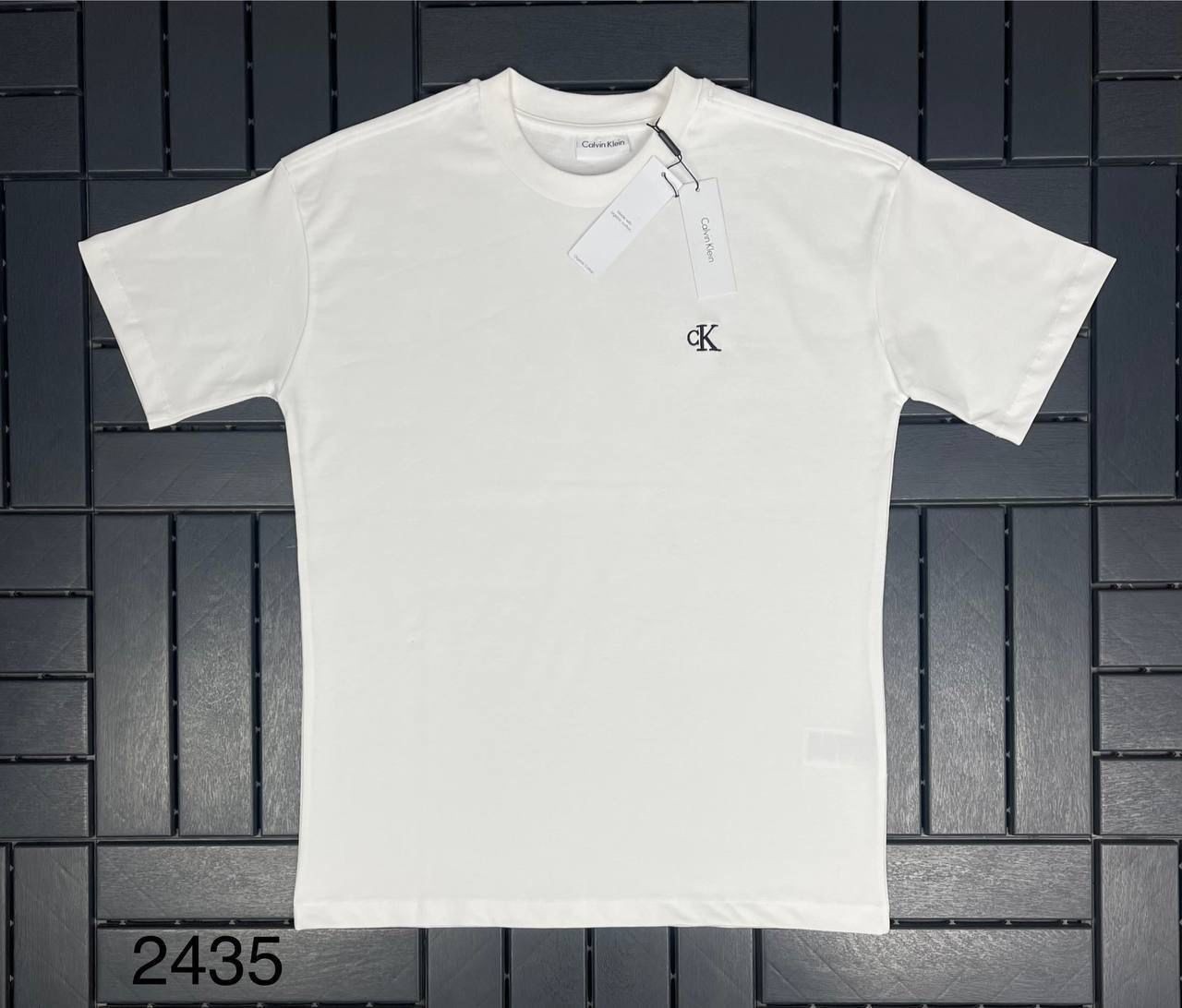 CALVIN KLEIN Nakış Detaylı Beyaz Erkek T-Shirt 2435