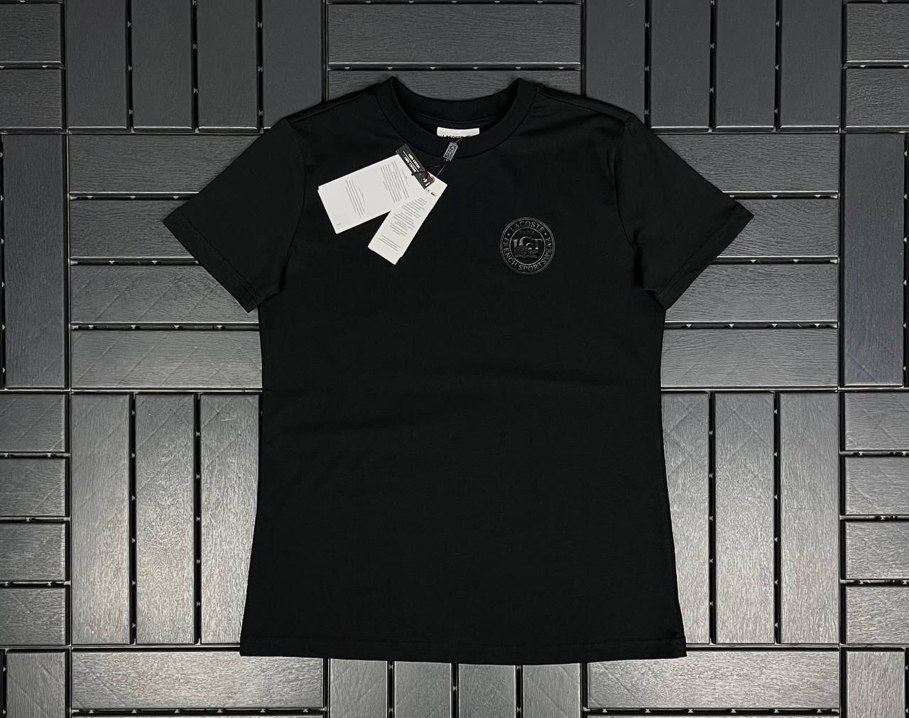LACOSTE Baskı Detaylı Siyah Kadın T-Shirt 2600