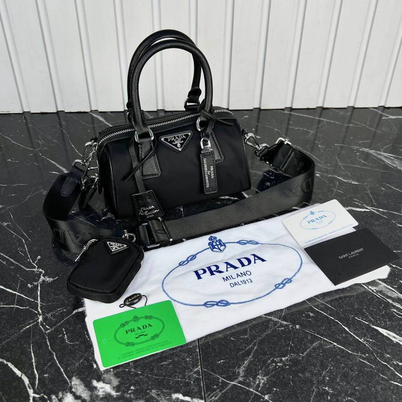 Prada Re-Nylon & Saffiano Crossbody Bag
