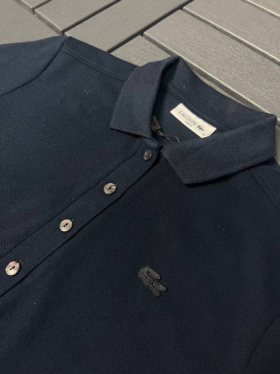 LACOSTE Polo Yaka Lacivert Kadın T-Shirt 3008