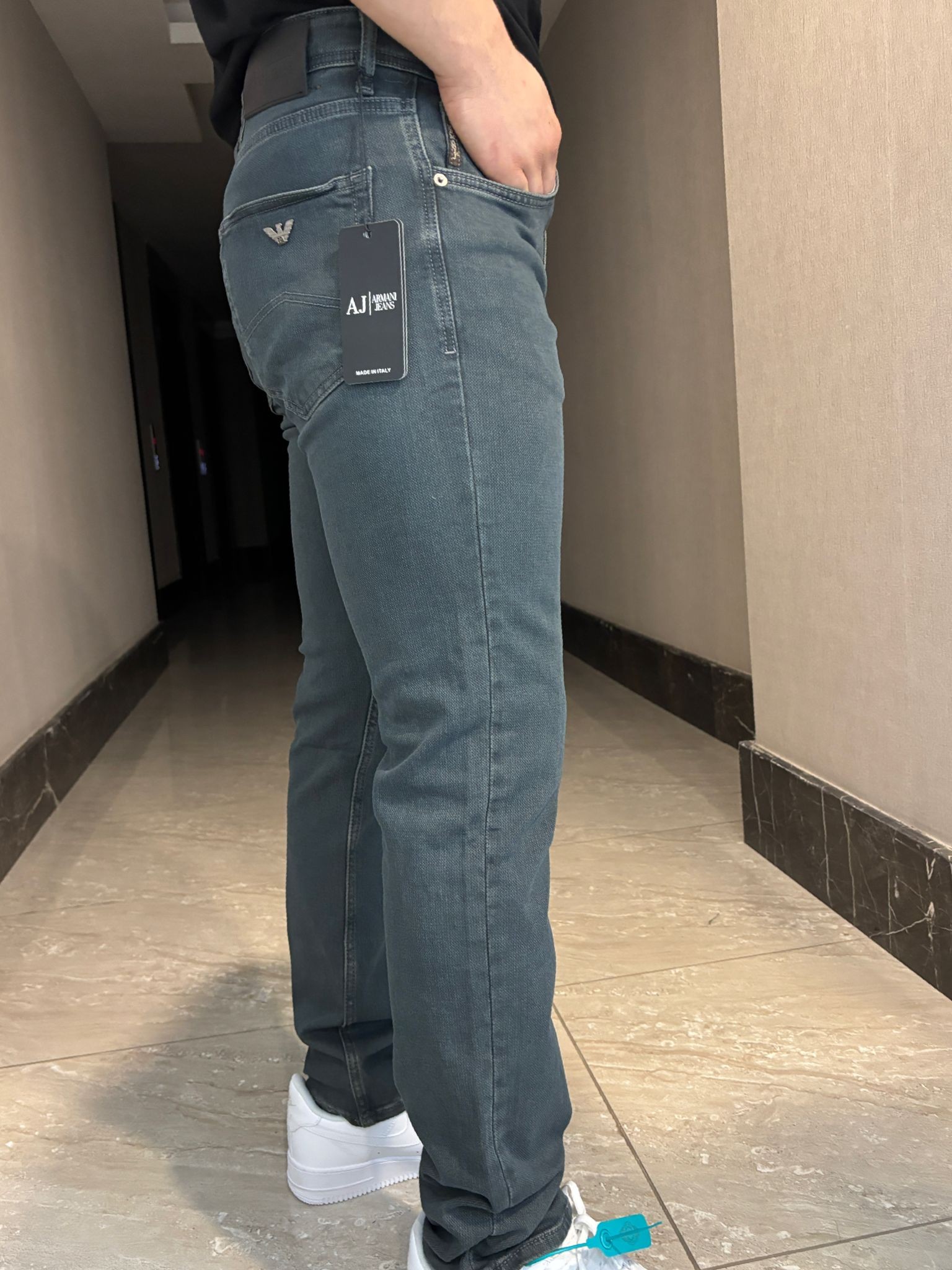 Armani Jeans Ragular Fit Erkek Kot Pantolon yeşil