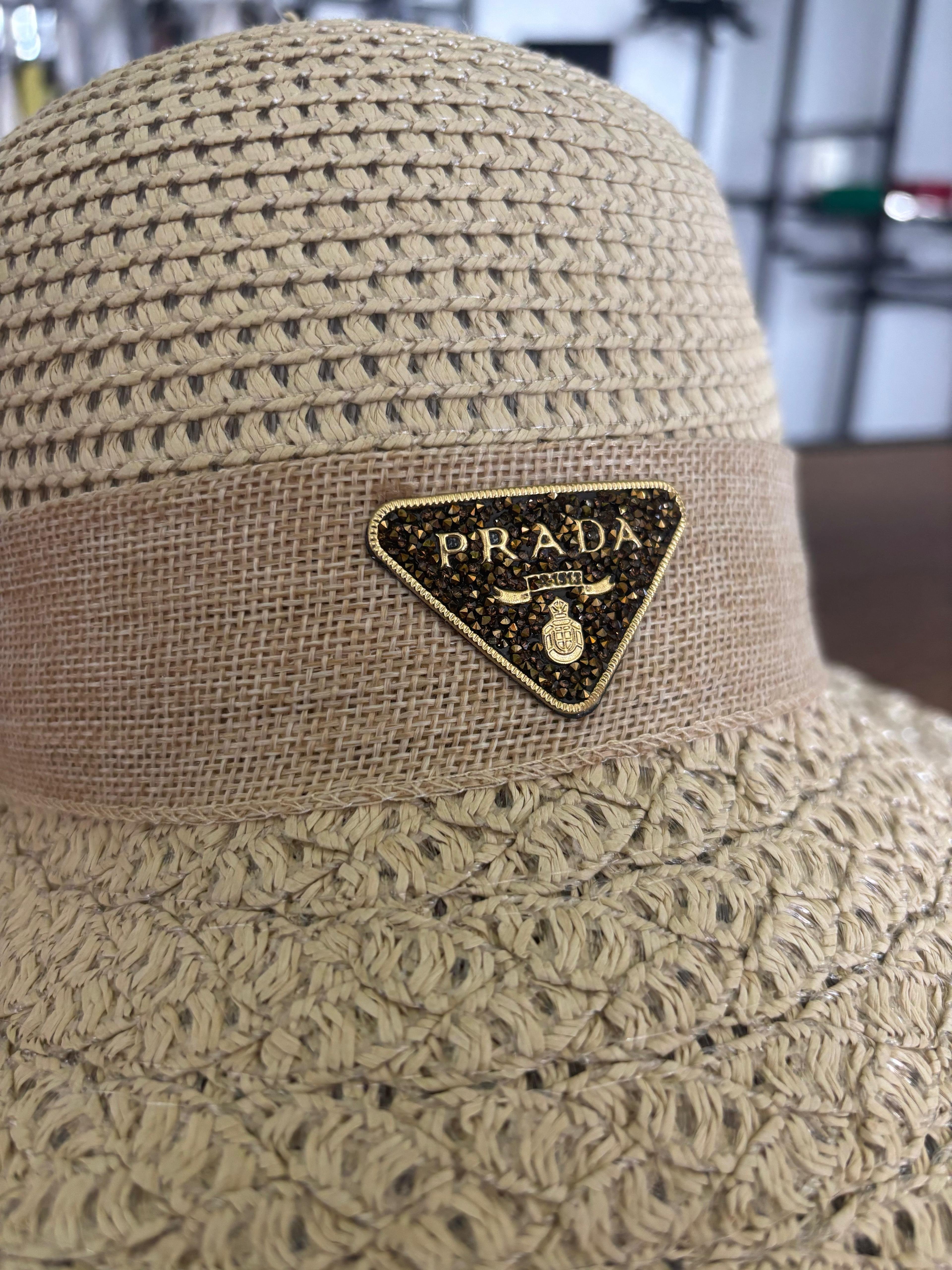 Prada Hasır Kadın Şapka