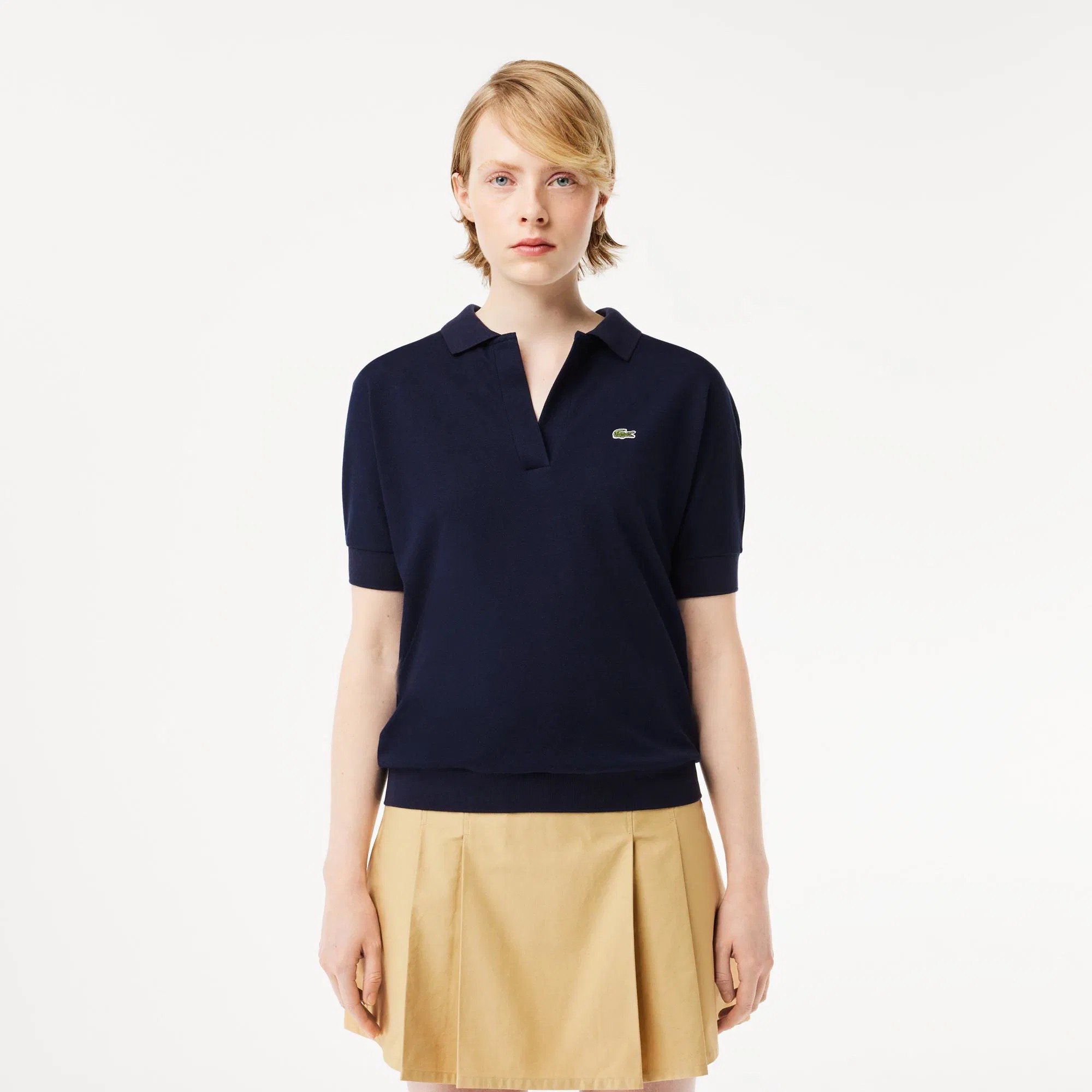 Lacoste Rahat Kesim Akışkan Pike Lavicert Polo Kadın T-shirt 3027