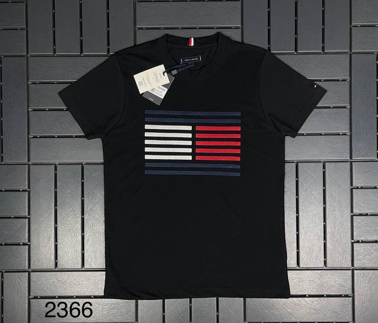 TOMMY HILFIGER Nakış Detaylı Siyah Erkek T-Shirt 2366