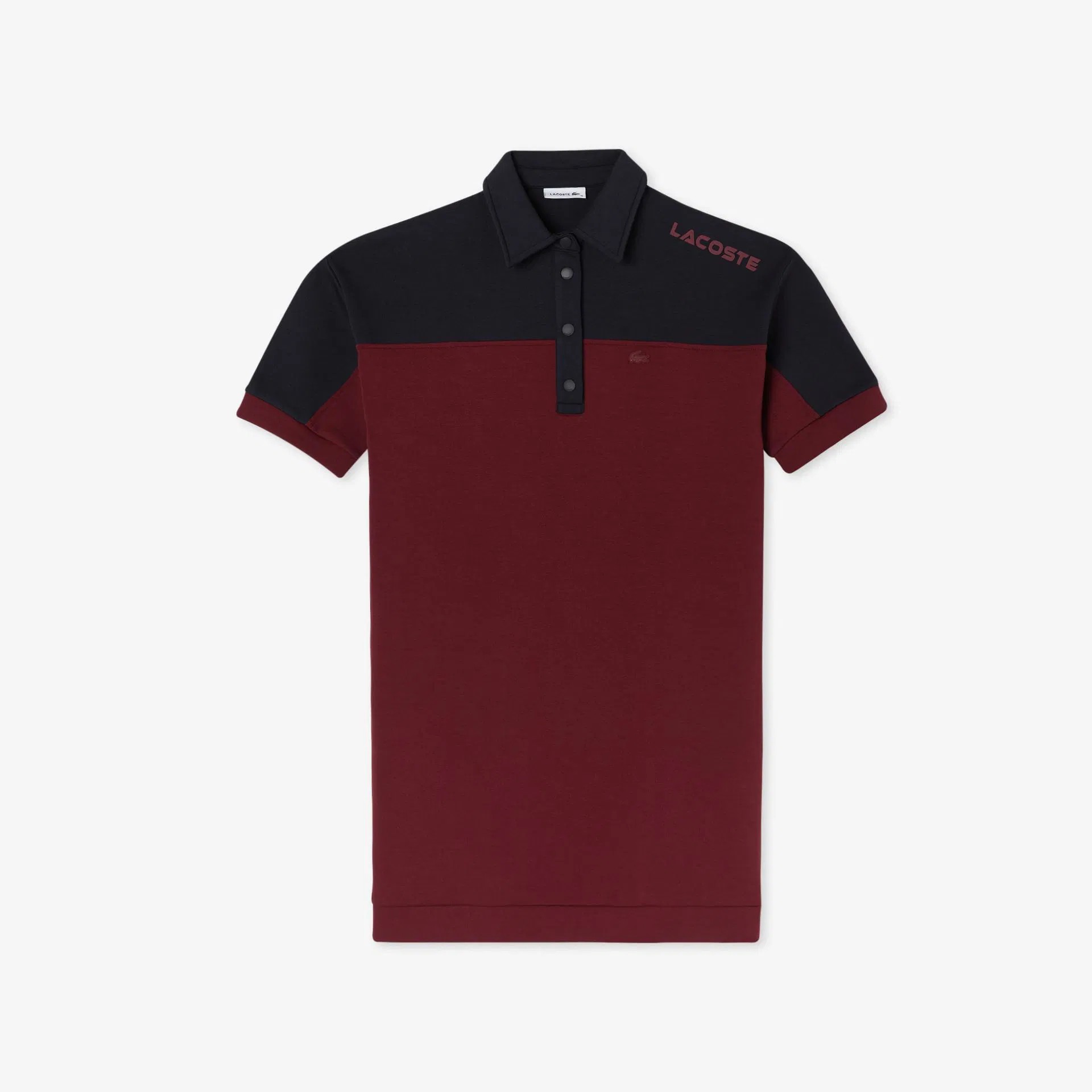 Lacoste Bordo Lacivert Mini Elbise Kadın