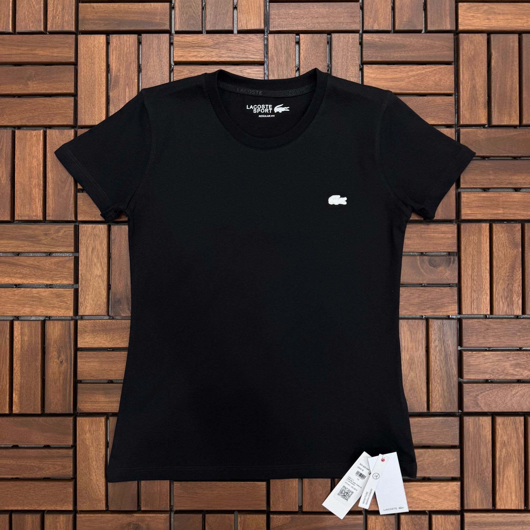 LACOSTE Logo Detaylı Siyah Kadın T-Shirt BES100