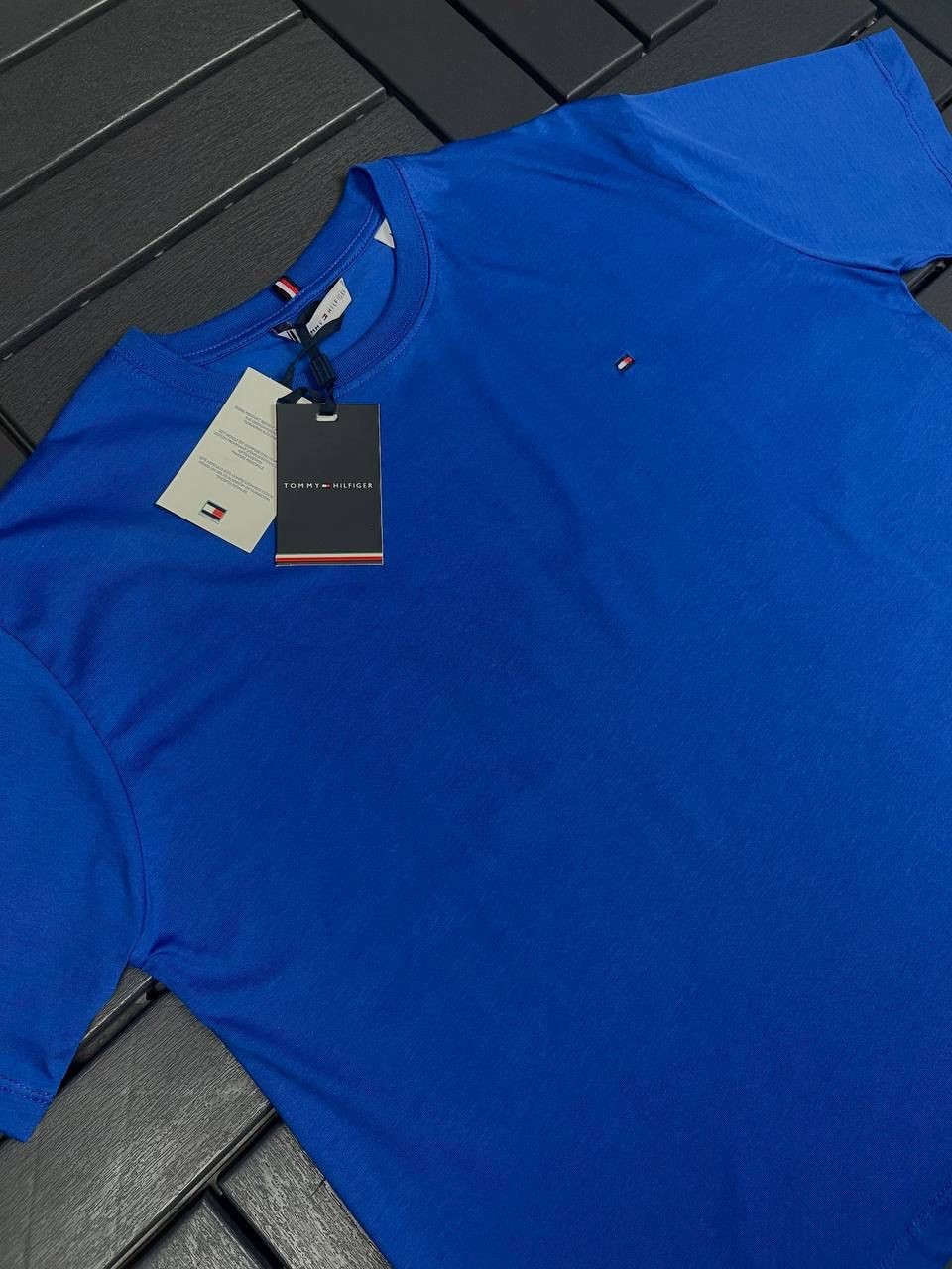 TOMMY HILFIGER Nakış Logo Detaylı Mavi Kadın T-Shirt 2540-3