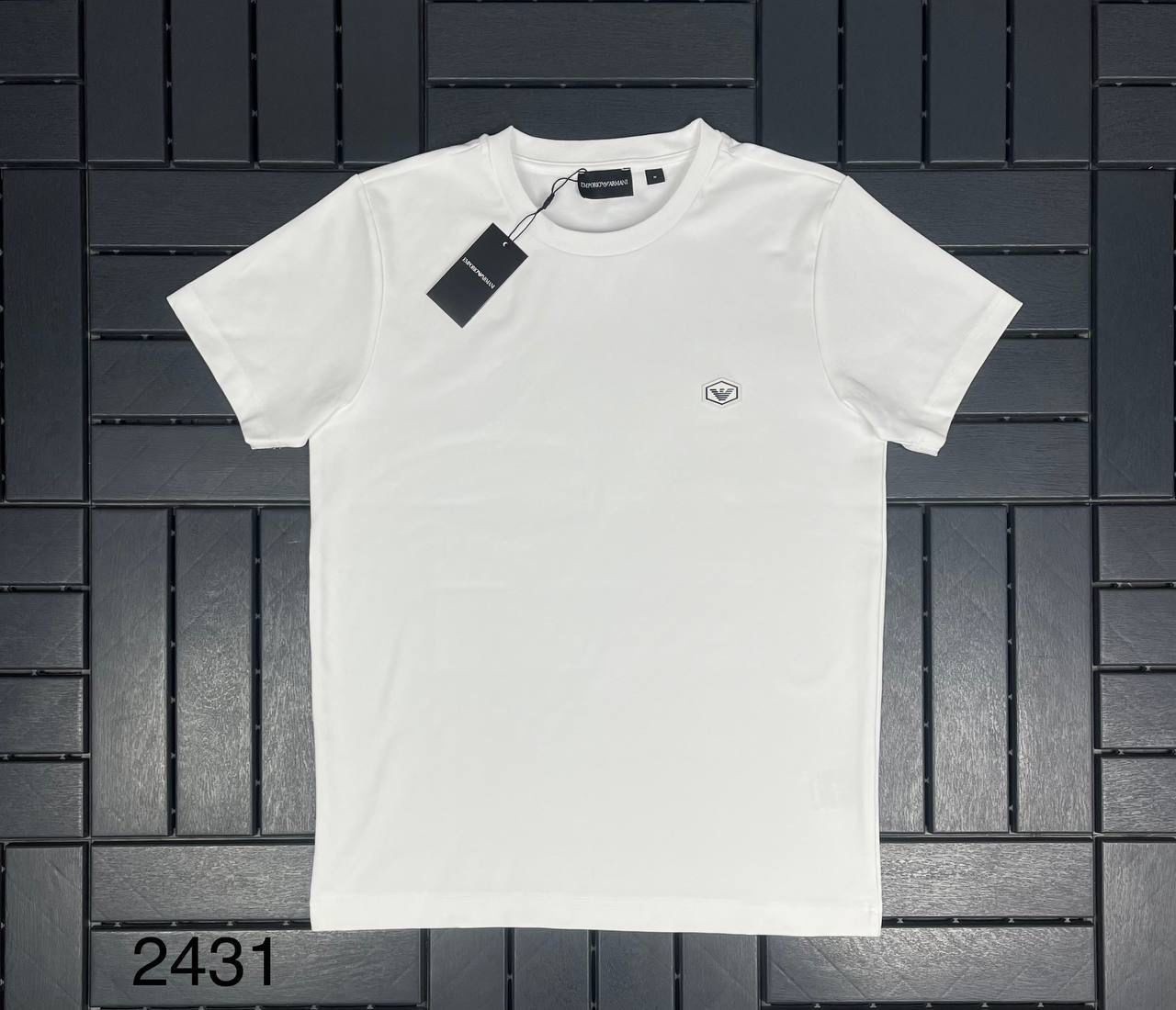 EMPORIO ARMANI Logo Detaylı Beyaz Erkek T-Shirt 2431