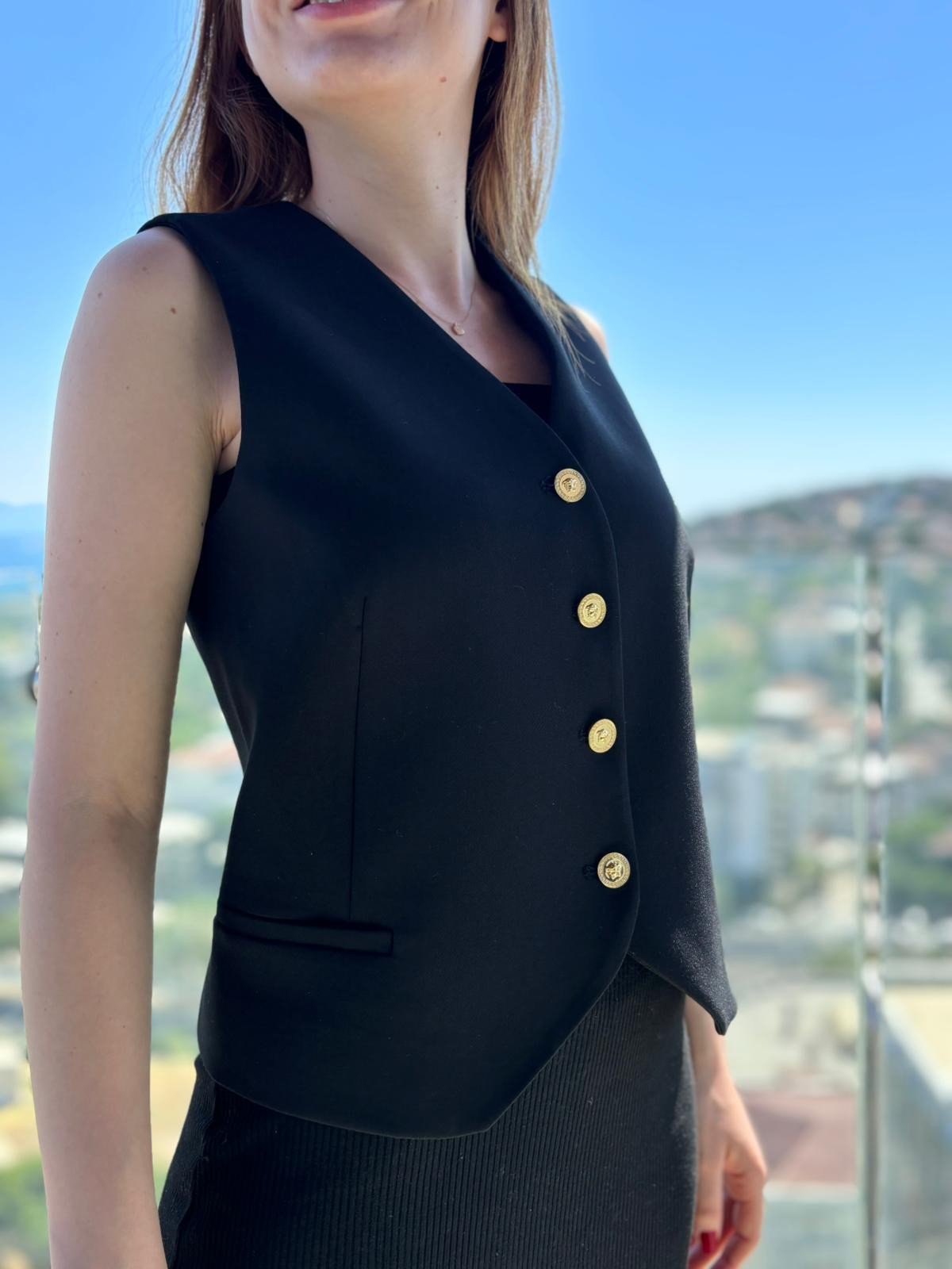 Versace Siyah Kadın Yelek 3106