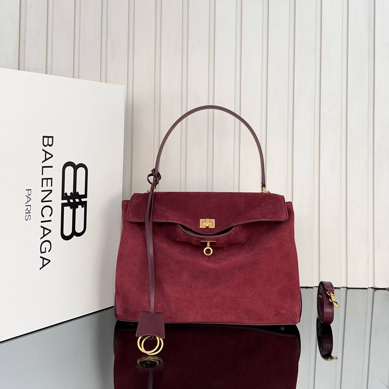 Balenciaga Rodeo Medium Suede Bag 