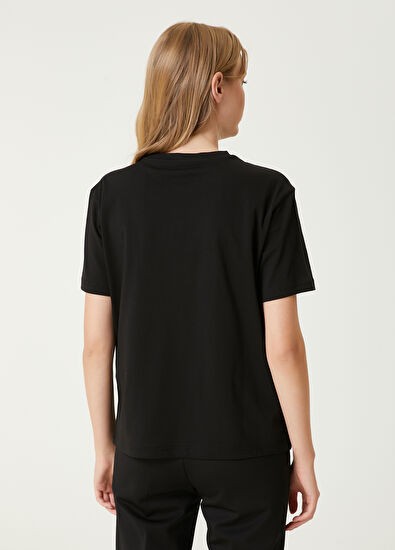 Beymen Siyah Gold Logolu Kadın Siyah T-shirt