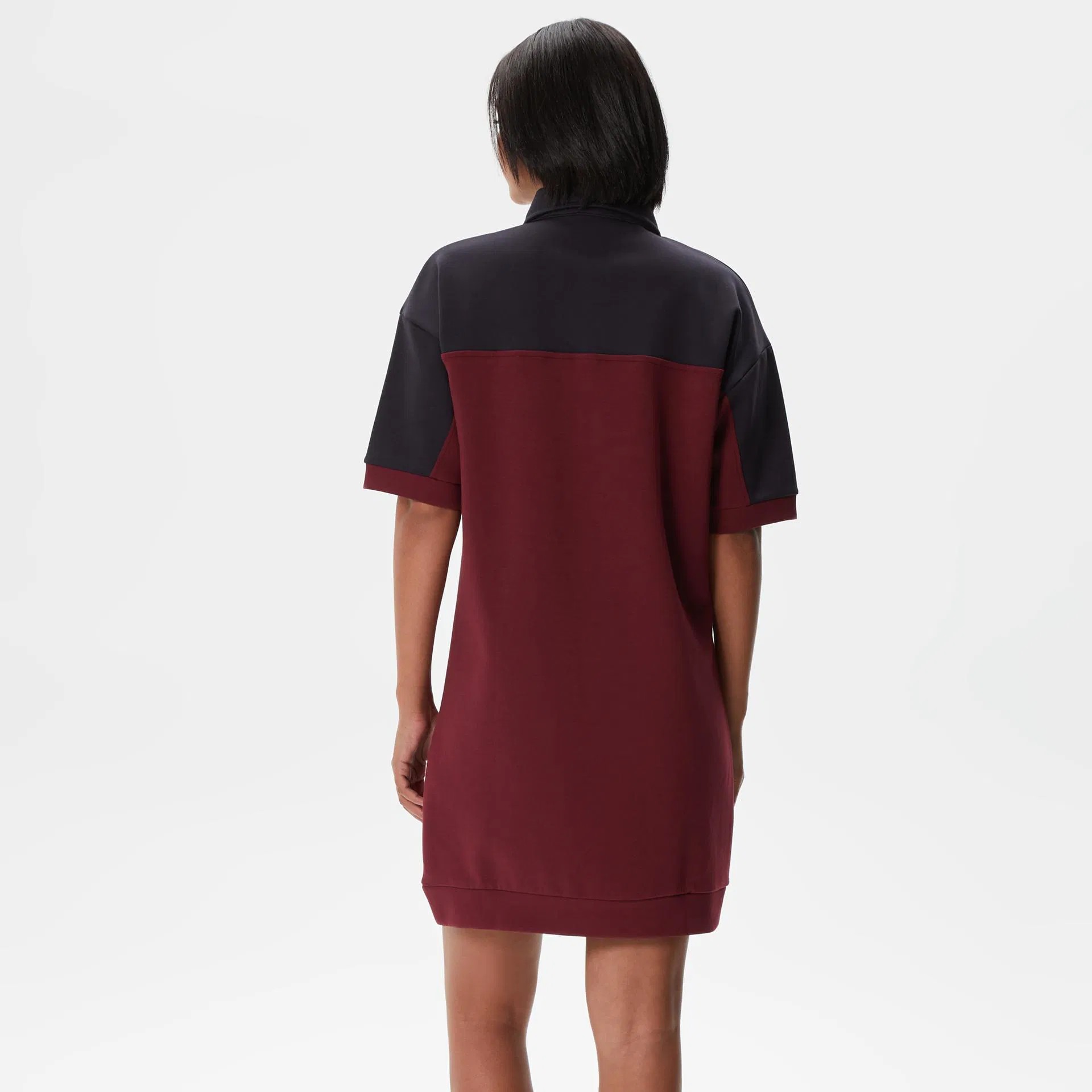 Lacoste Bordo Lacivert Mini Elbise Kadın
