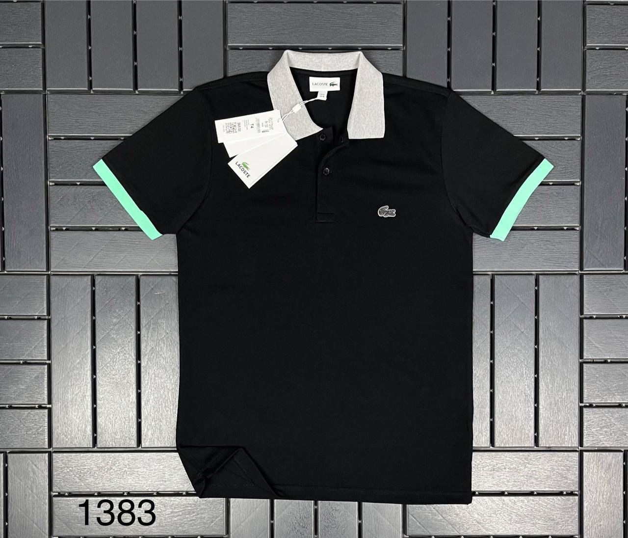 LACOSTE Polo Yaka Logo Detaylı Siyah Erkek T-Shirt 1383