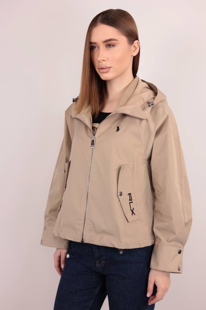 POLO Tam Fermuarlı Bej Renk Kadın Yağmurluk 232451