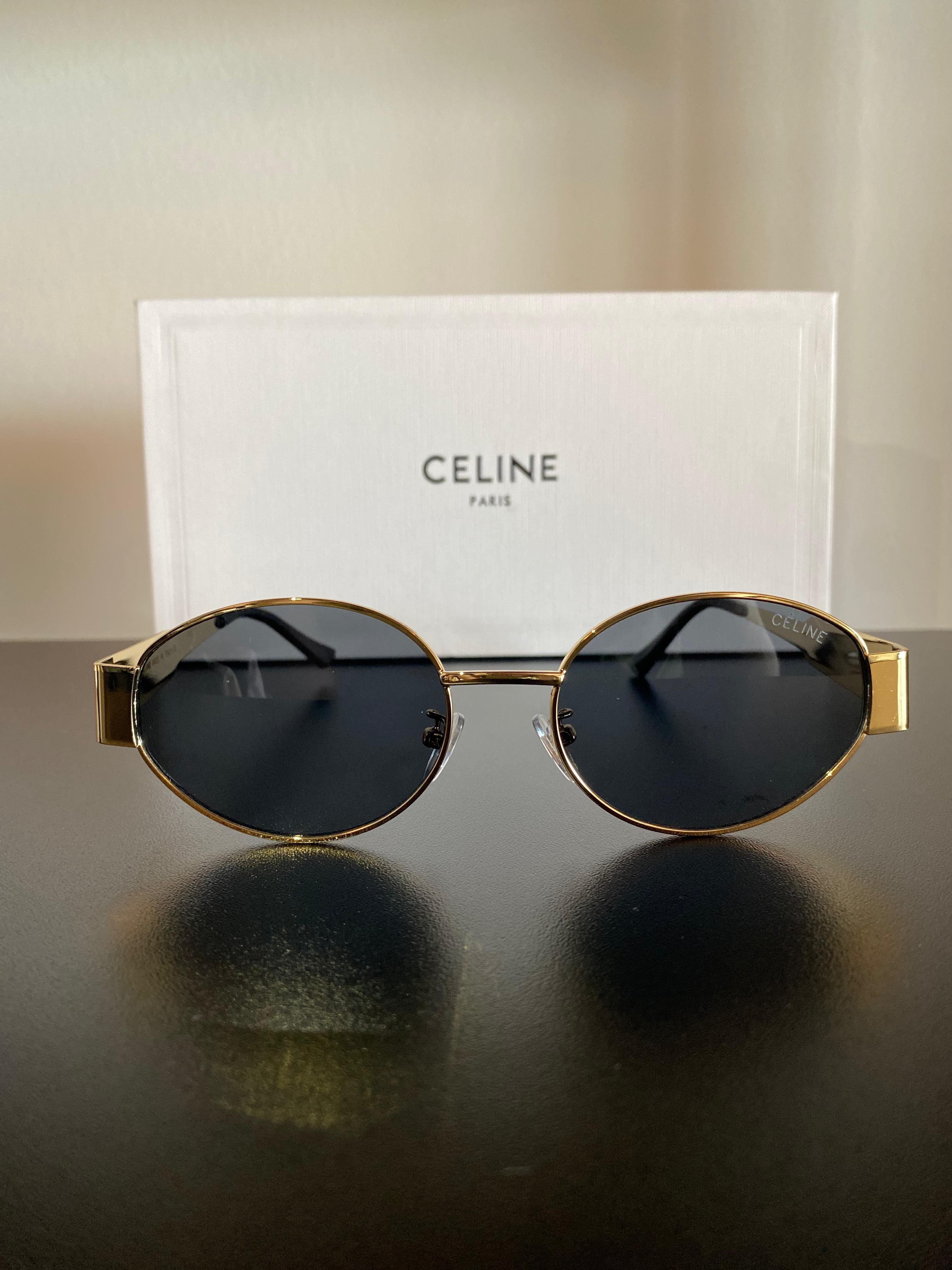 Celine Kadın Gold Çerçeve Siyah Cam Güneş Gözlüğü