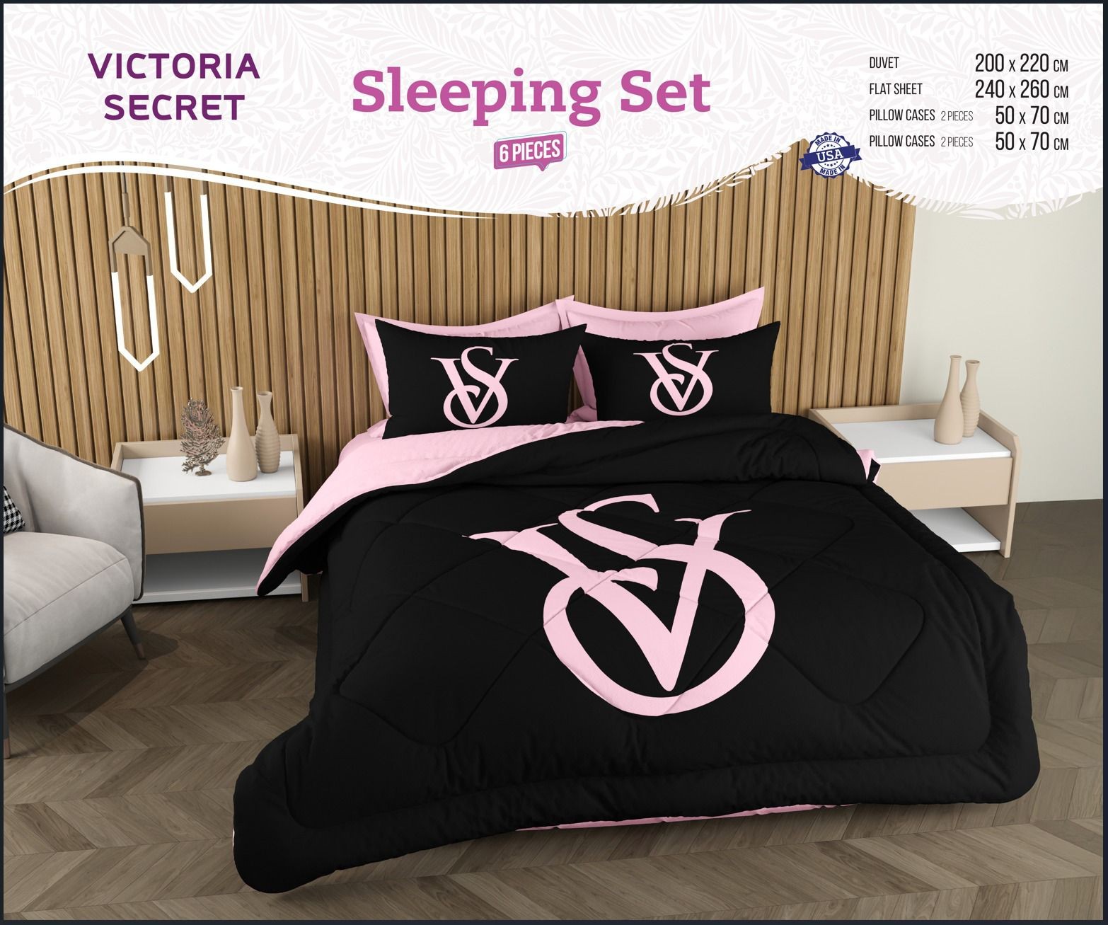 VS Çift Kişilik Uyku Seti 200x220