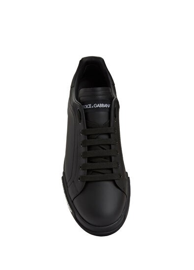 Dolce Gabbana Calfskin Nappa Portofine Sneakers Siyah