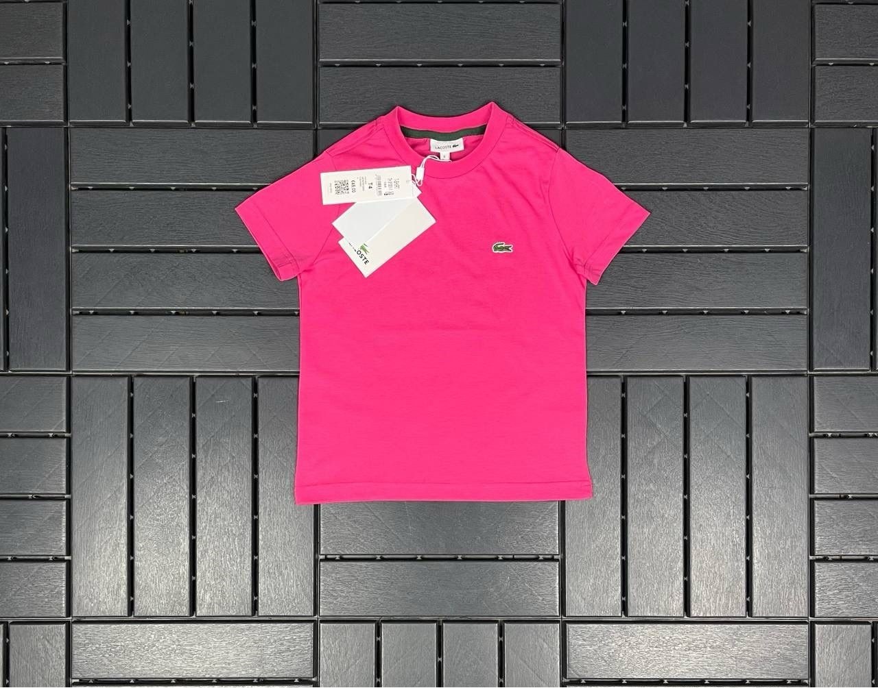 LACOSTE Logo Detaylı Fuşya Çocuk T-Shirt 81001