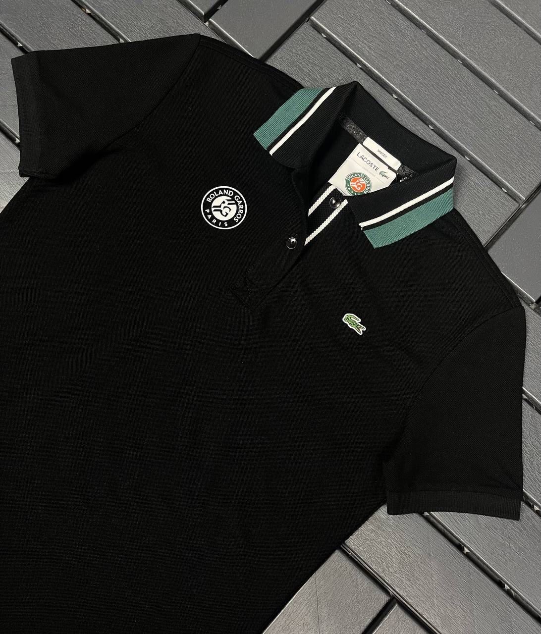 LACOSTE Logo Detaylı Polo Yaka Siyah Kadın T-Shirt 3038