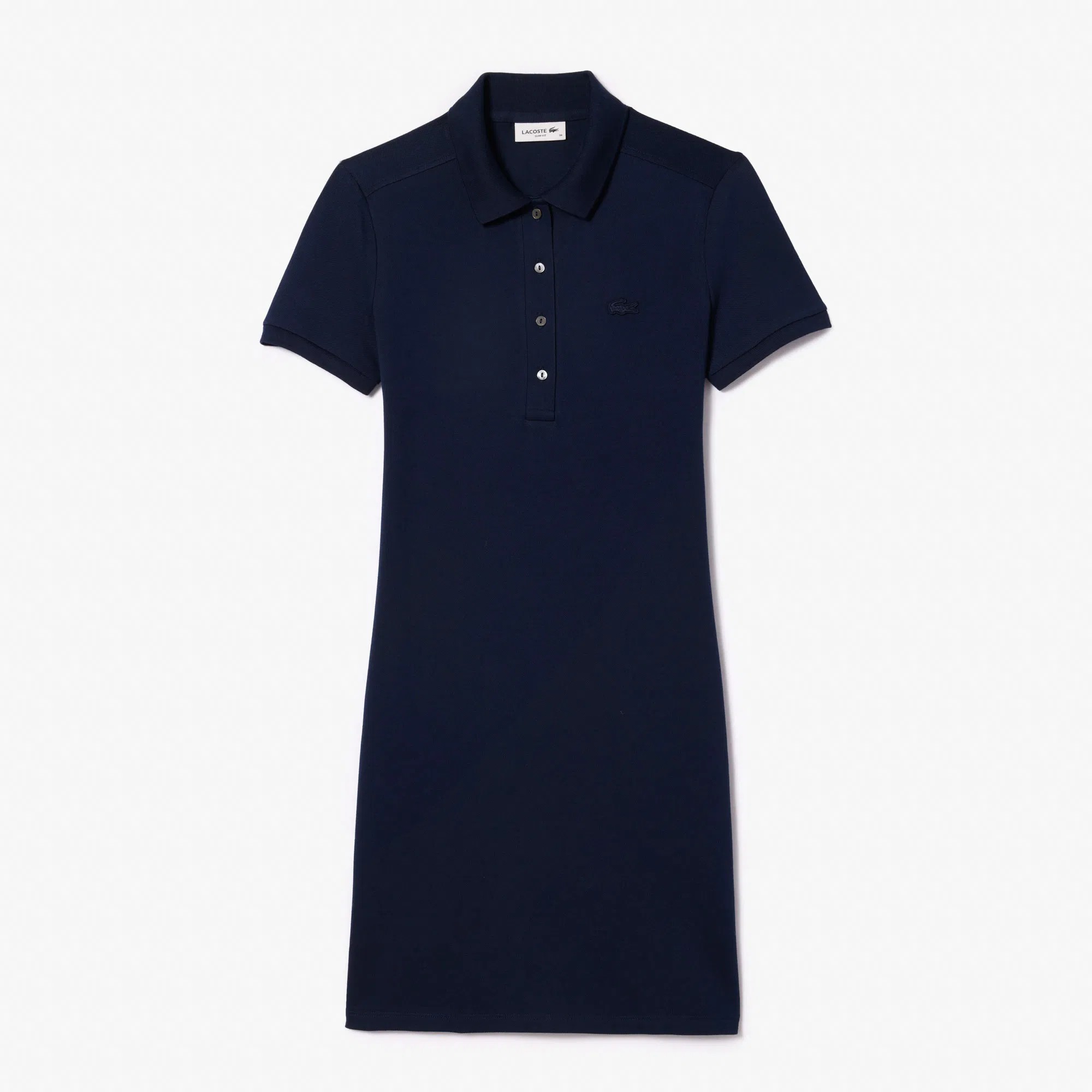 Lacoste Kadın Slim Fit Kısa Kollu Polo Yaka Lacivert Elbise