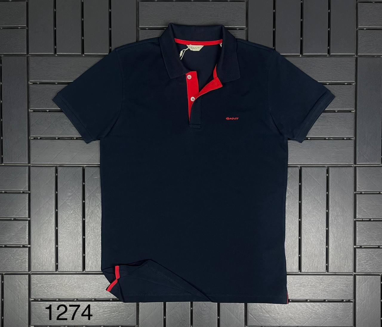 GANT Polo Yaka Düz Lacivert Erkek T-Shirt 1274