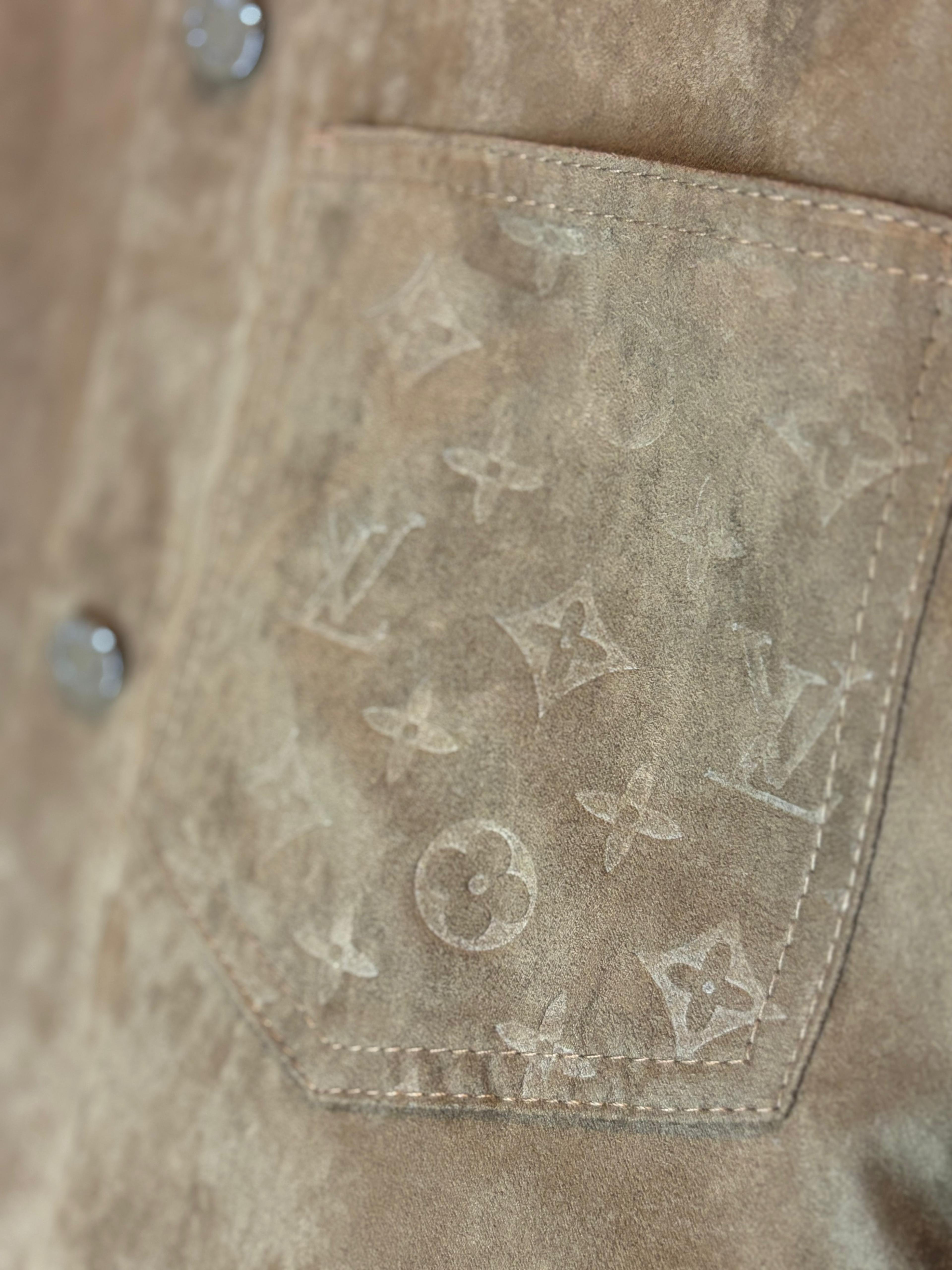 LOUIS VUITTON Kahverengi Süet Erkek Ceket