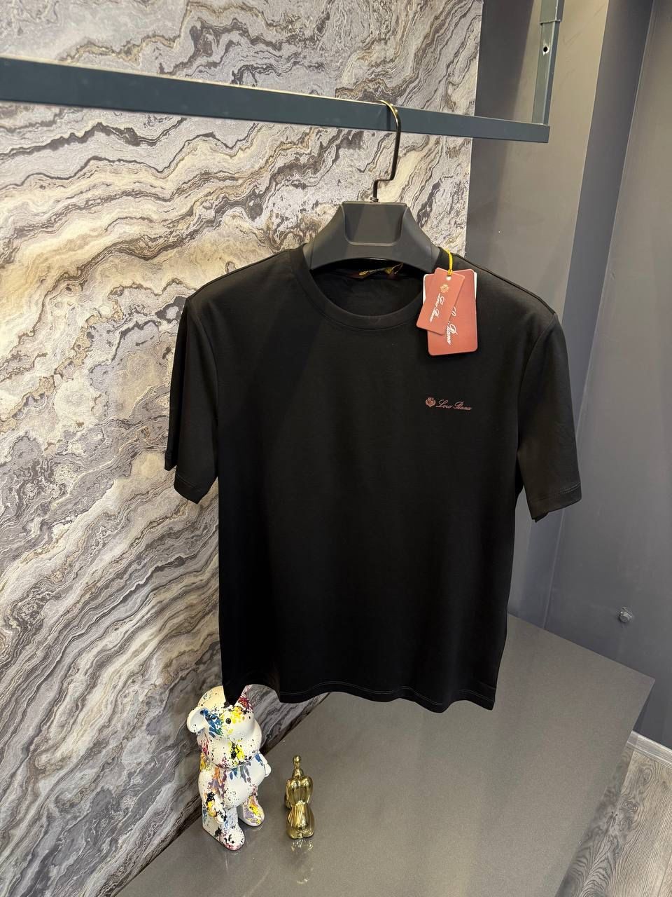 LORA PIANO Bisiklet Yaka Lacivert Erkek T-Shirt F09