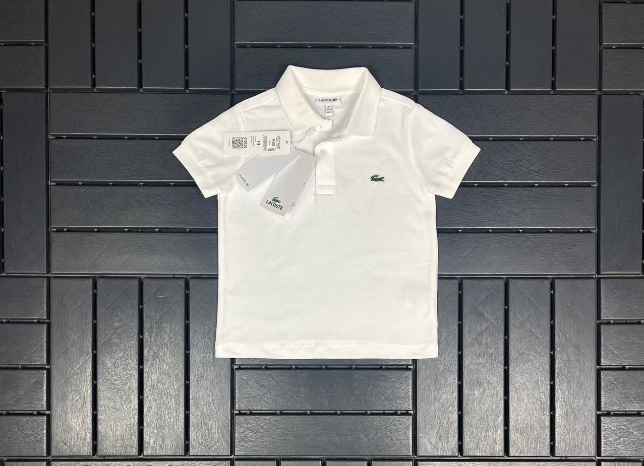 LACOSTE Polo Yaka Logo Detaylı Beyaz Çocuk T-Shirt 80000