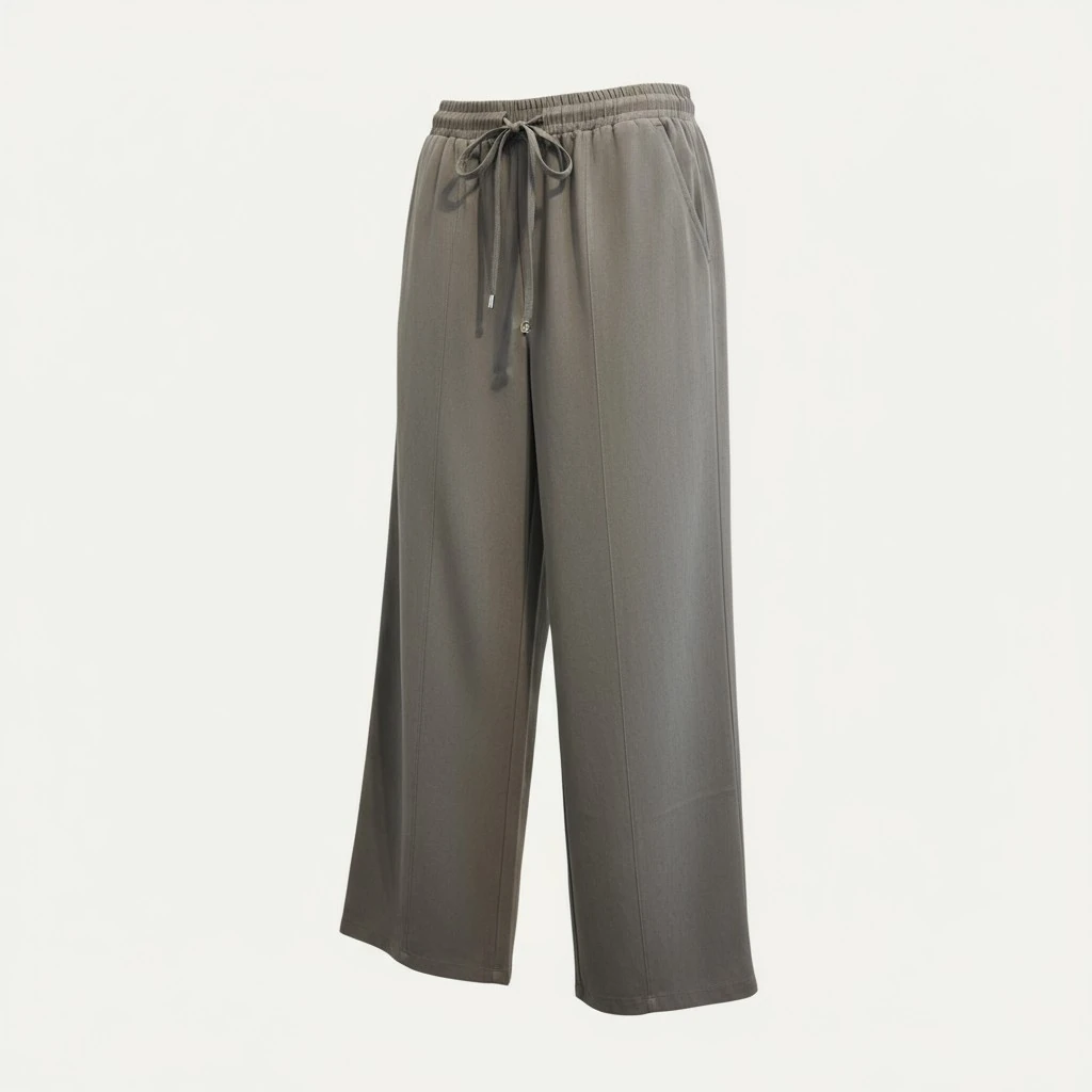  Berhani Beli Lastikli Haki Kadın Pantolon YKM3104