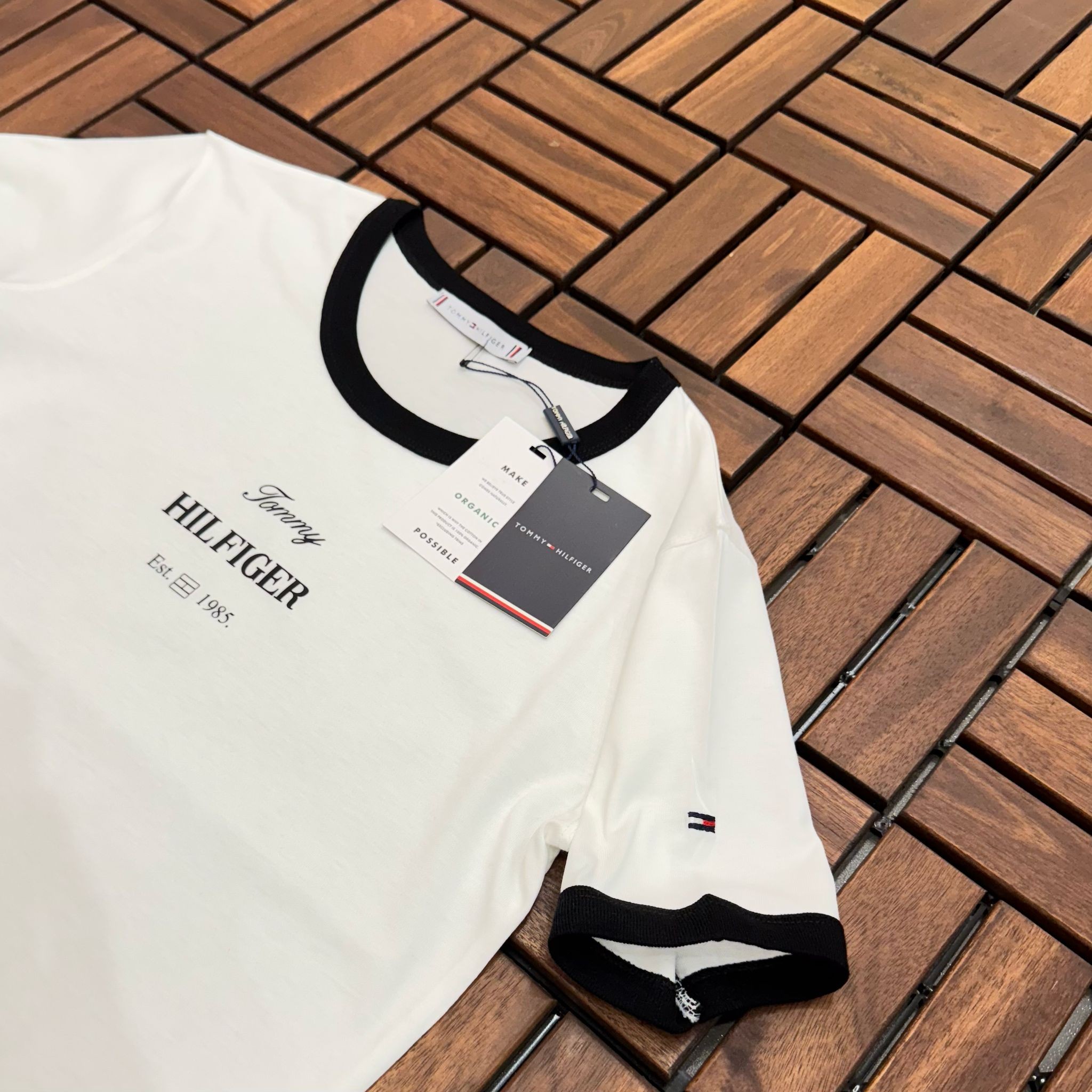 TOMMY HILFIGER Baskı Detaylı Beyaz Kadın T-Shirt BES142