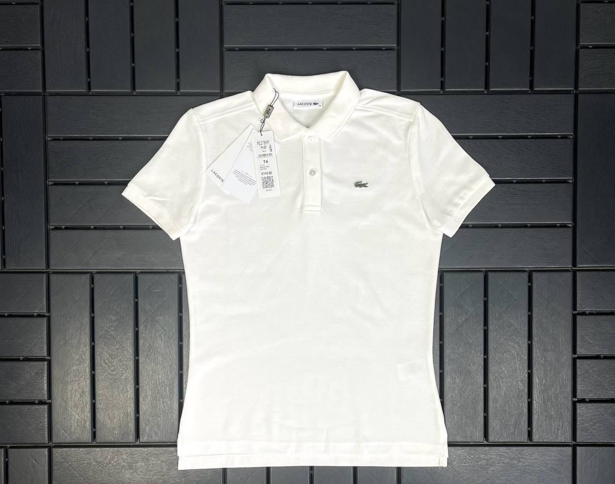 LACOSTE Polo Yaka Beyaz Kadın T-Shirt 3007
