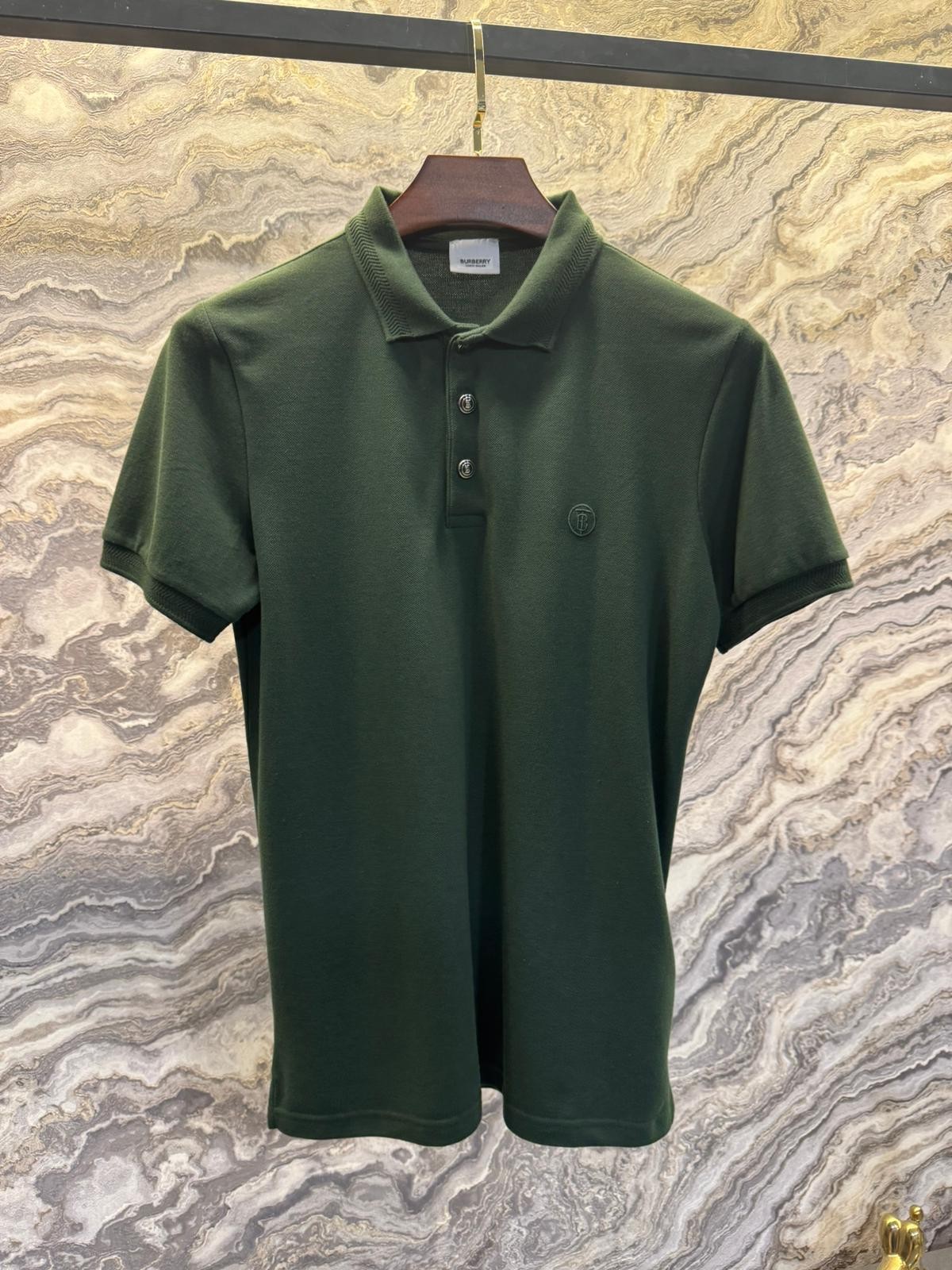 Burberry Polo Yaka Yeşil Erkek T-shirt