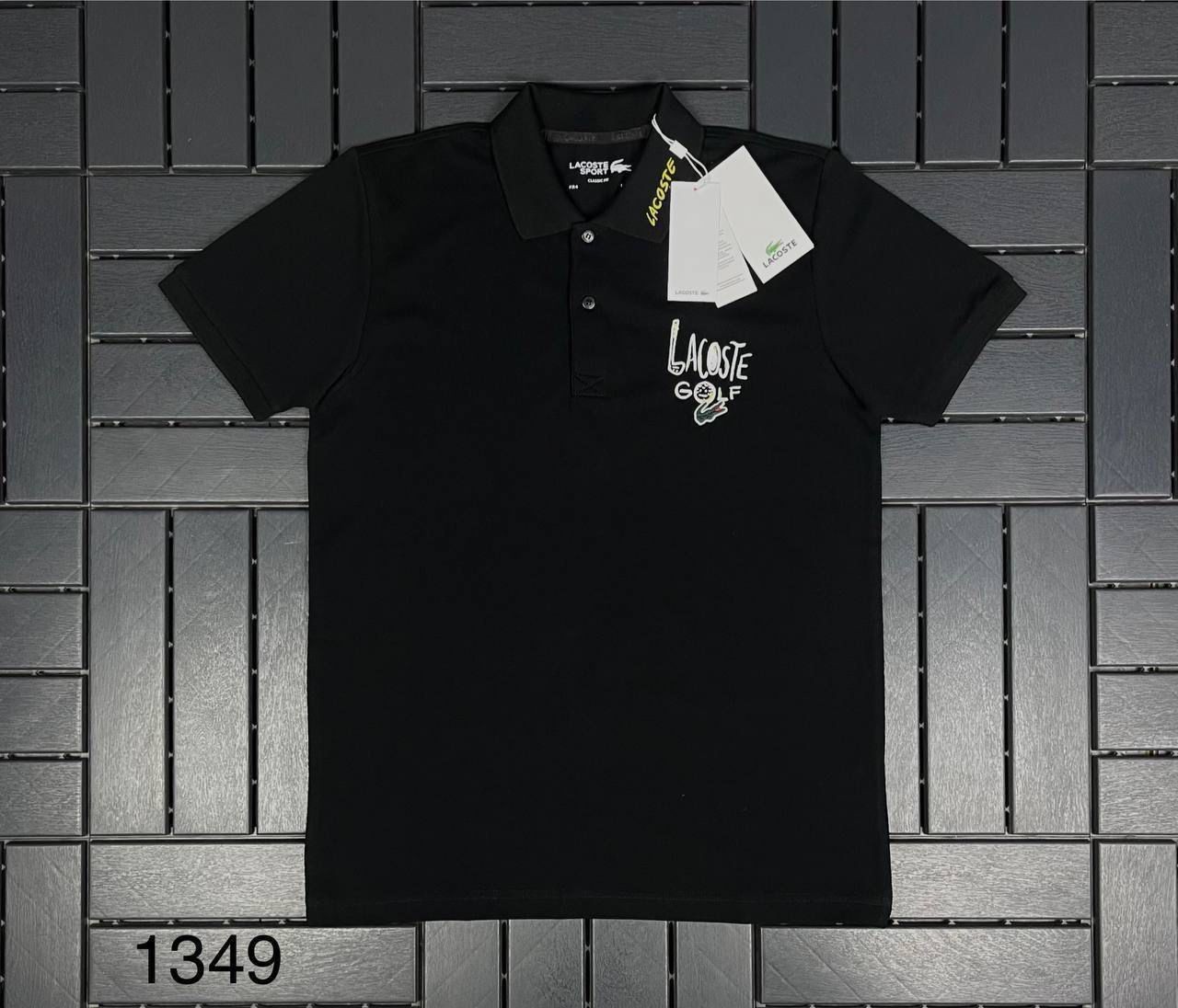 LACOSTE Polo Yaka Logo Detaylı Siyah Erkek T-Shirt 1349
