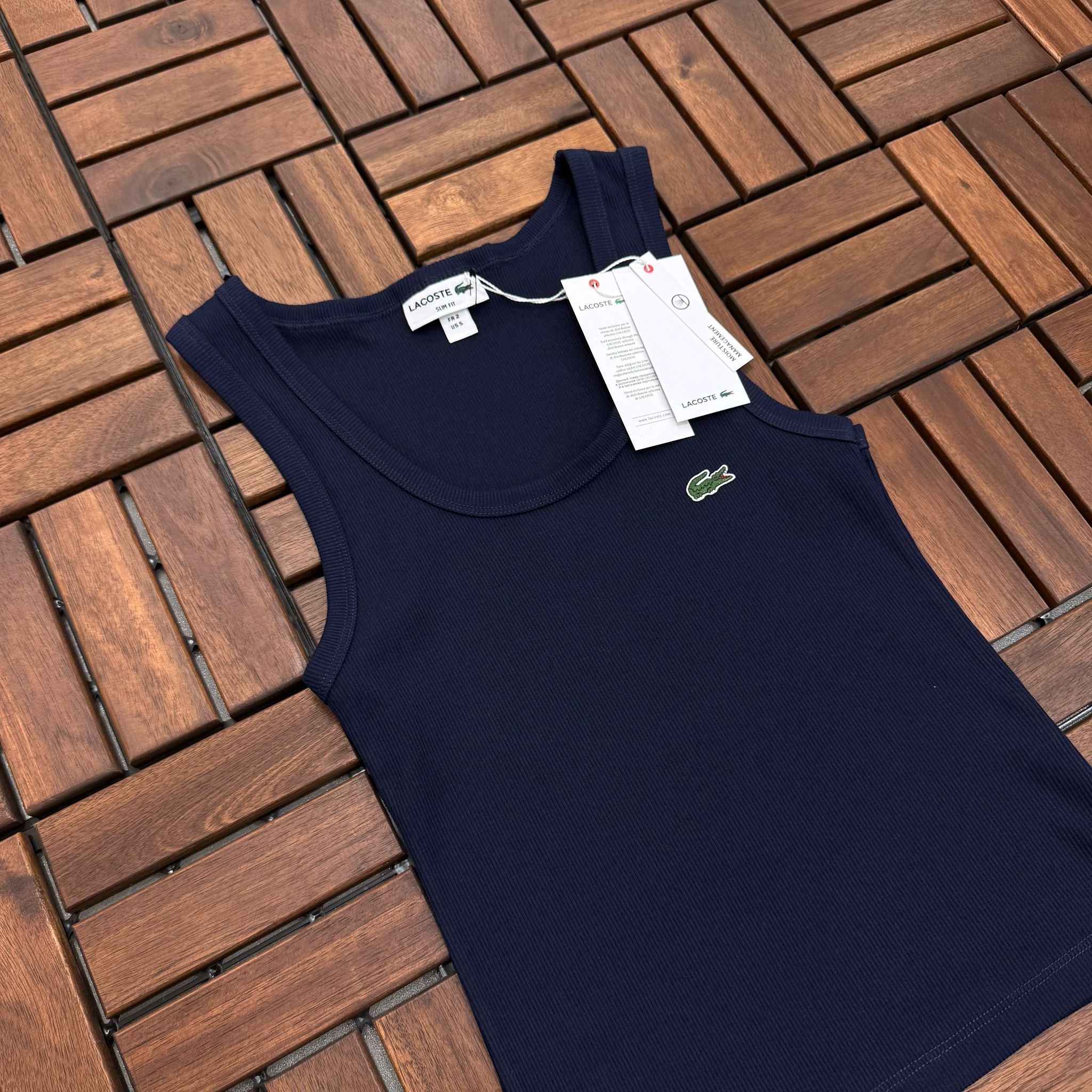 LACOSTE Logo Detaylı Lacivert Kadın Atlet BES168