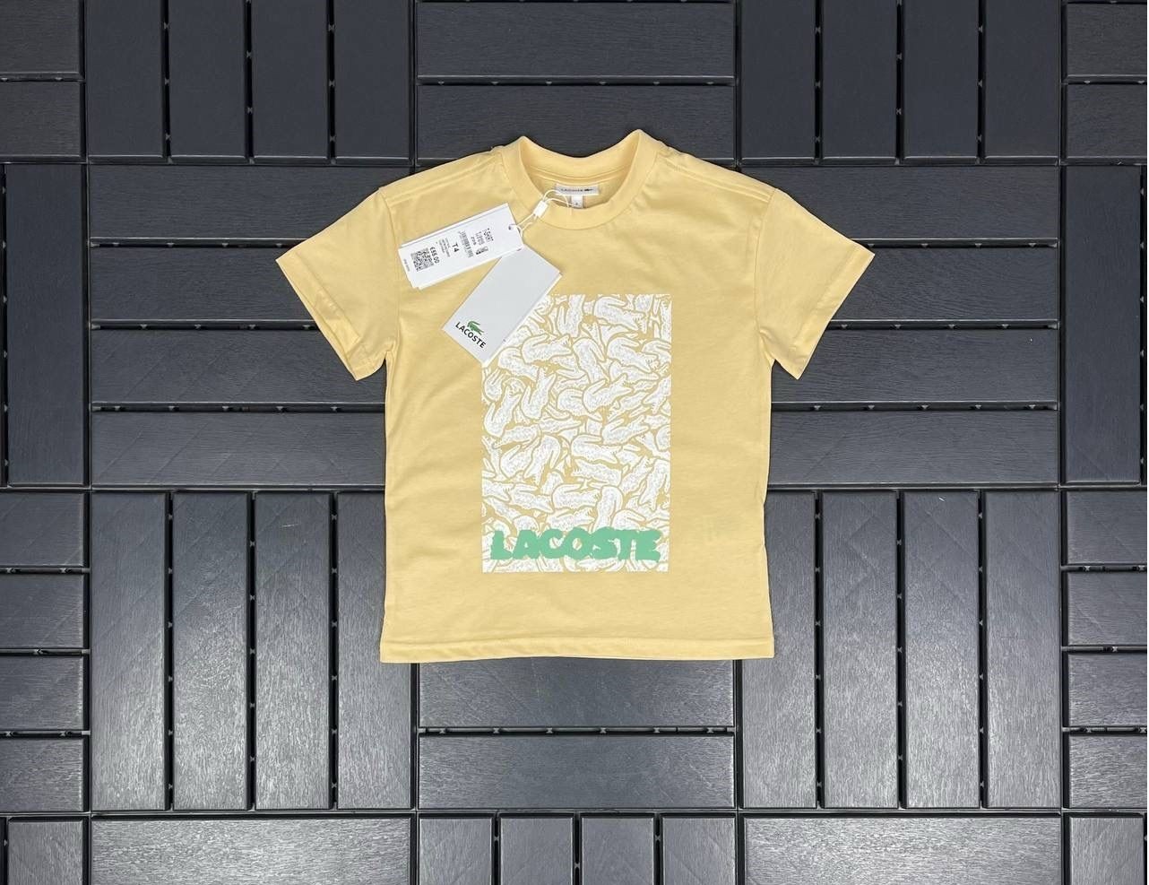 LACOSTE Baskı Detaylı Sarı Çocuk T-Shirt 81015