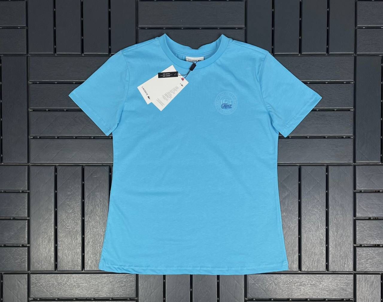 LACOSTE Baskı Detaylı Mavi Kadın T-Shirt 2600