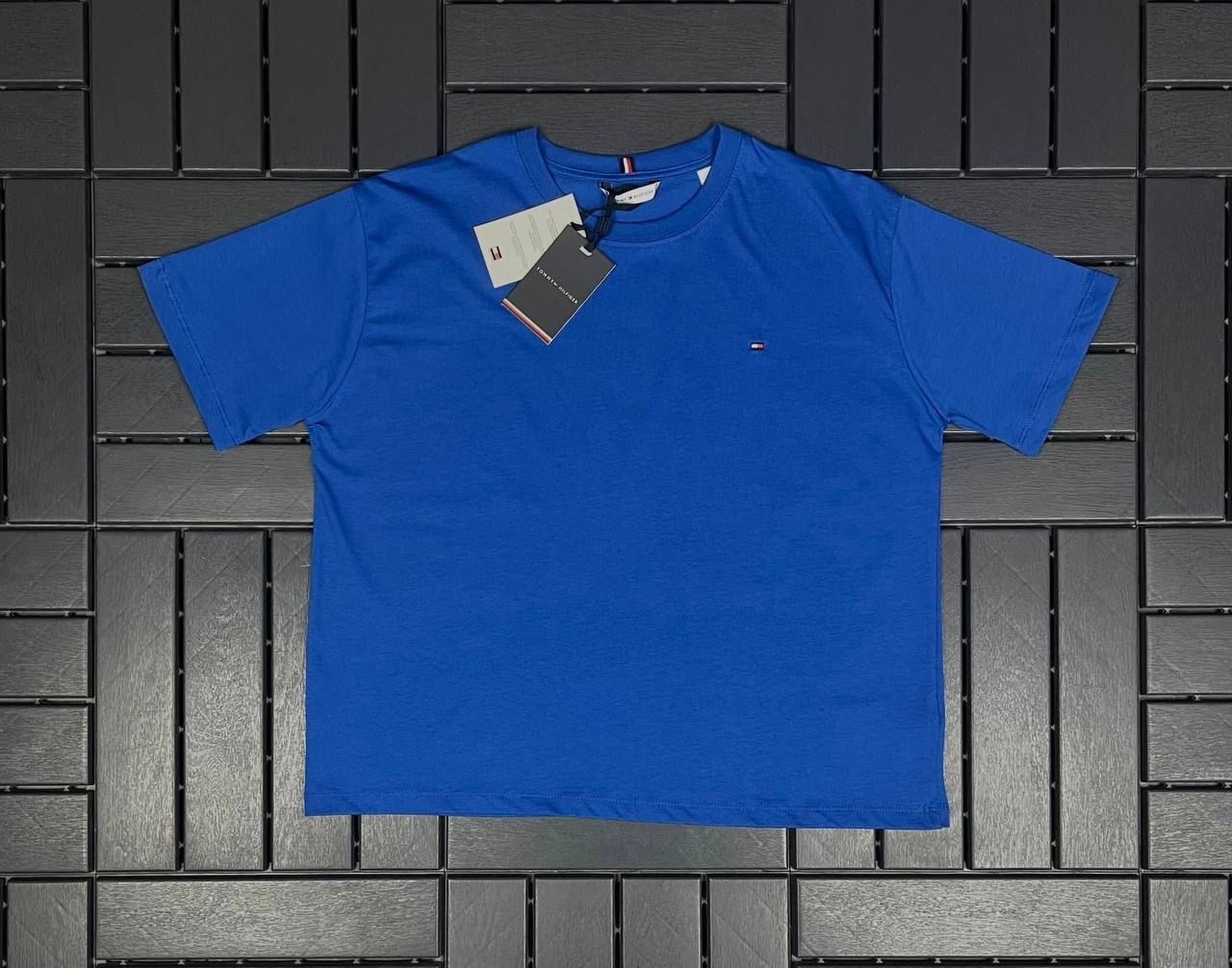 TOMMY HILFIGER Nakış Logo Detaylı Mavi Kadın T-Shirt 2540-3