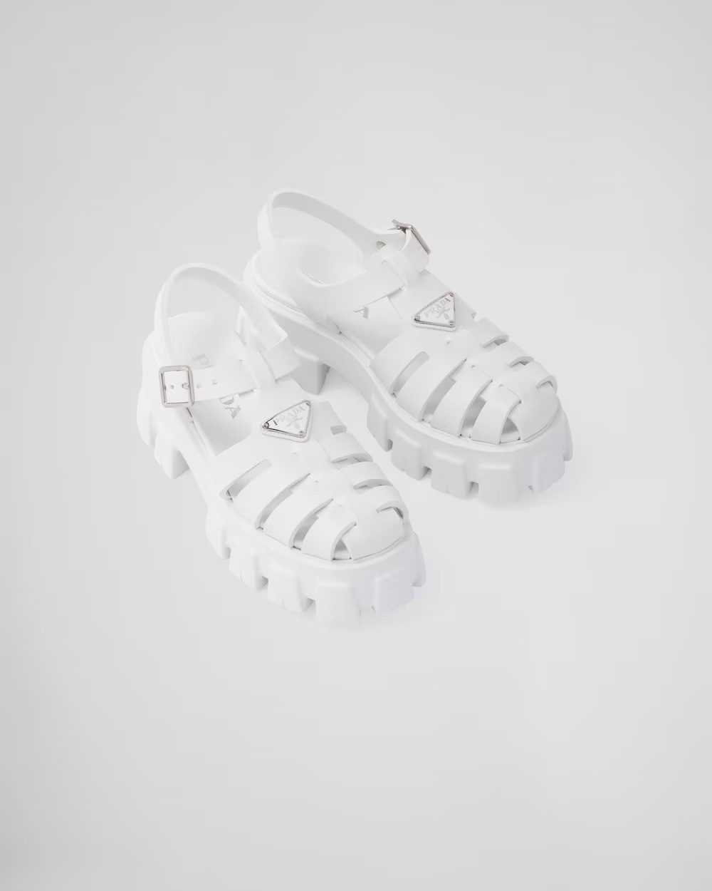Prada Rubber Monolith Sandals 