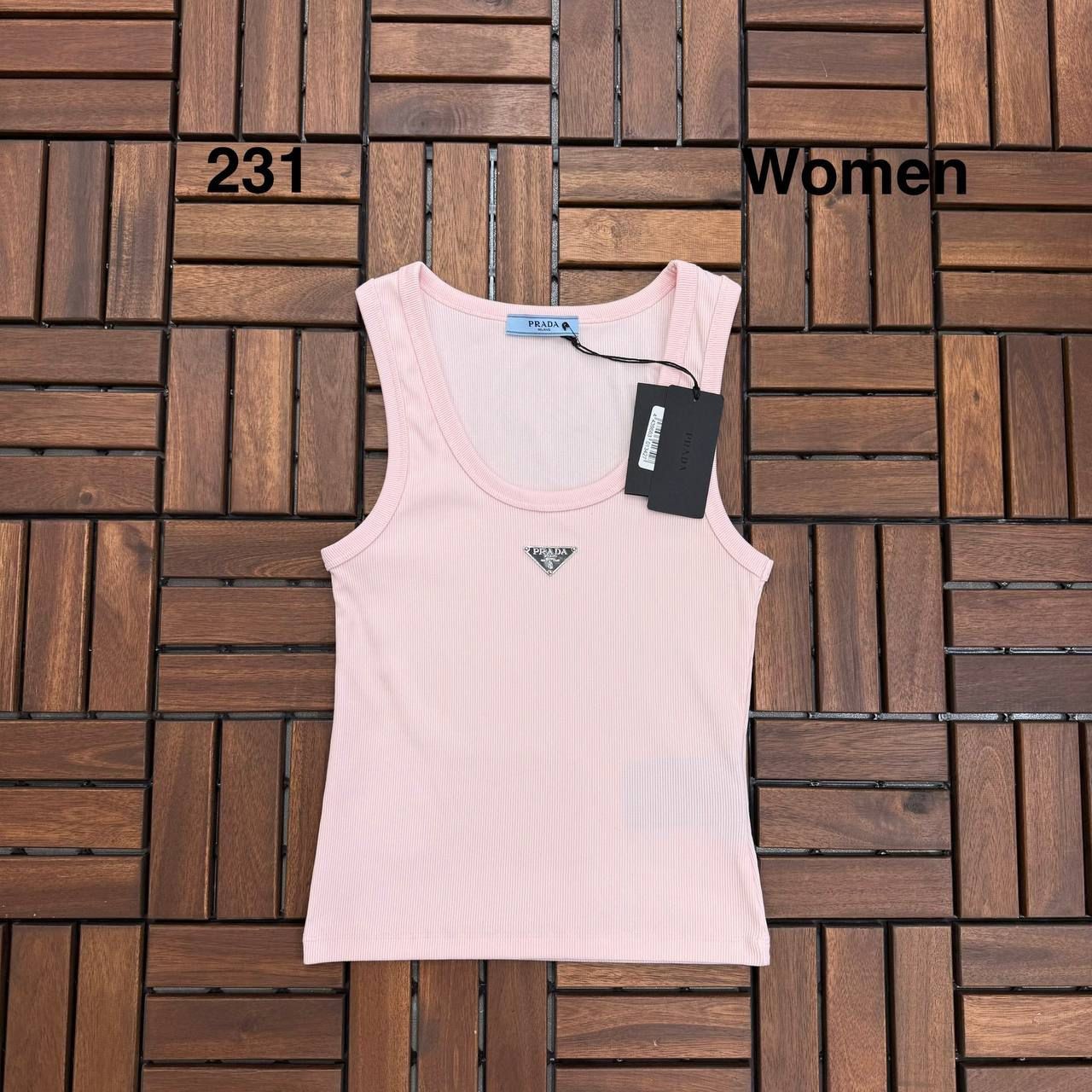 PRADA Metal Logo Detaylı Pudra Kadın Atlet BES169
