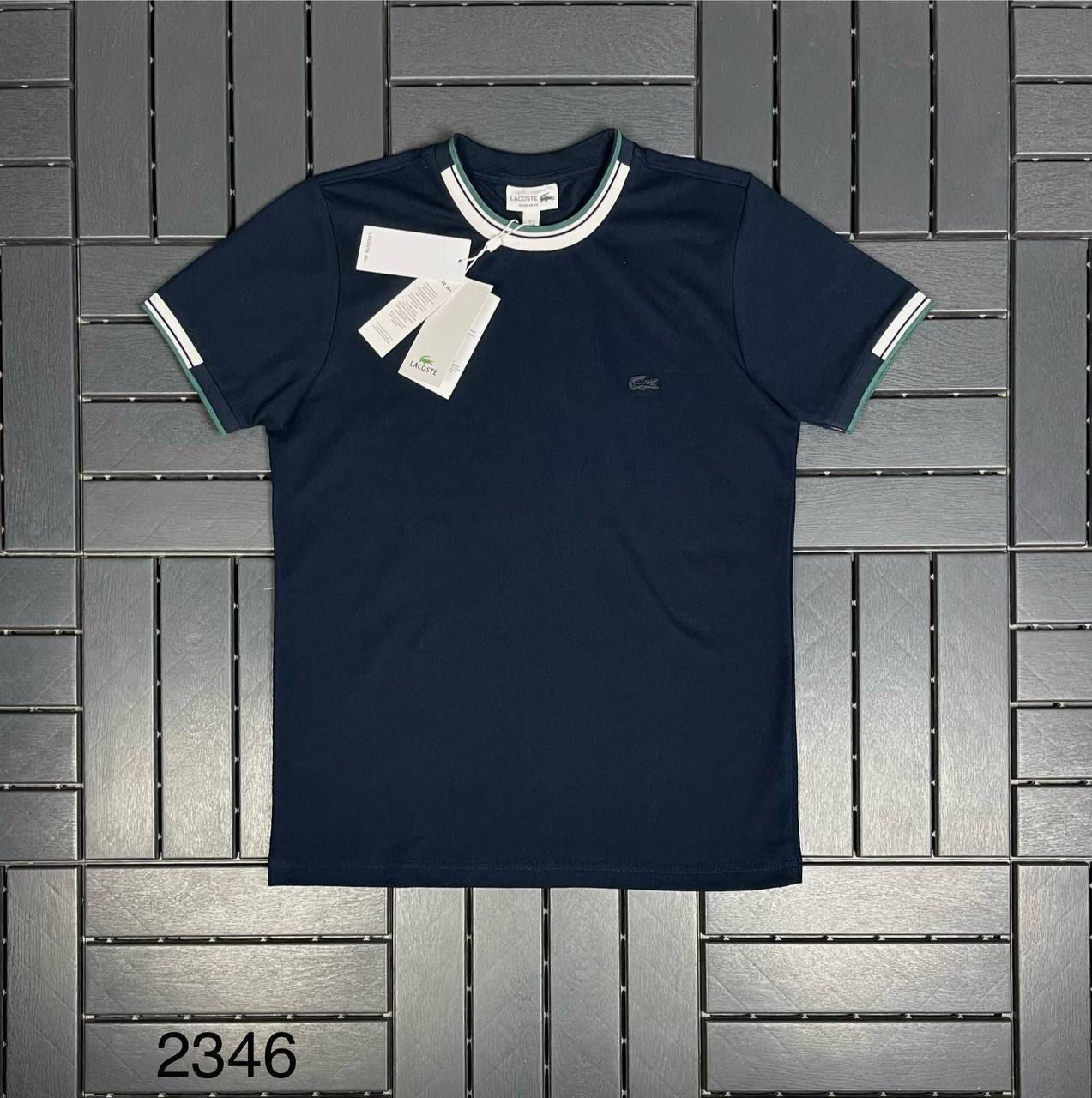 LACOSTE Yaka Detaylı Lacivert Erkek T-Shirt 2346