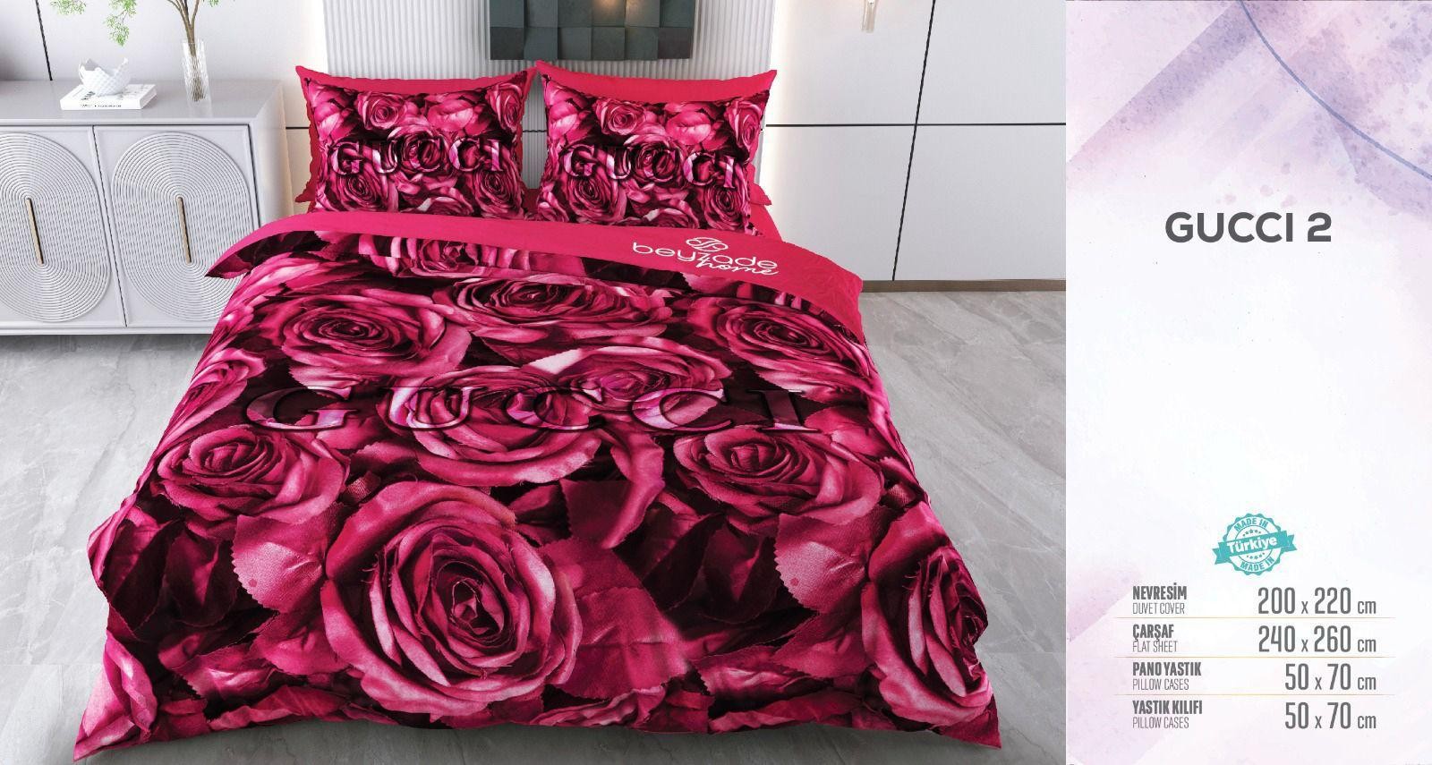 Gucci Çift Kişilik Nevresim Takımı 200x220