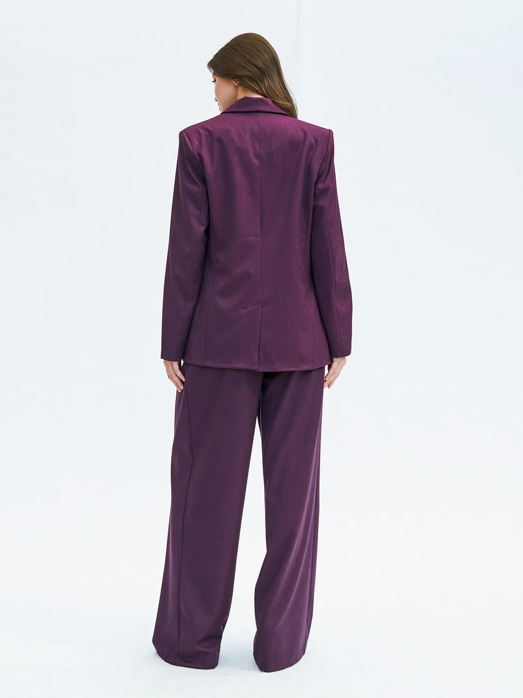 Berhani Tek Düğmeli Mürdüm Kadın Blazer Ceket 130984