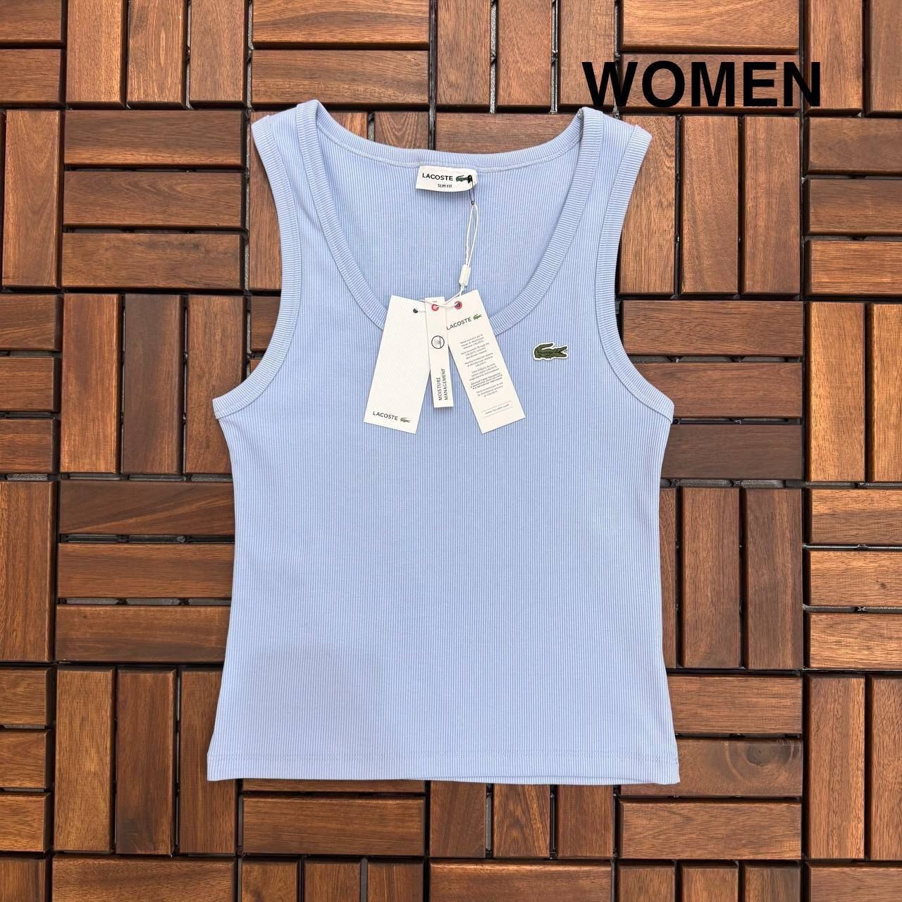 LACOSTE Logo Detaylı Mavi Kadın Atlet BES168