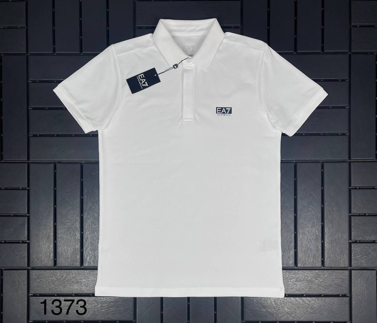 ARMANI Polo Yaka Baskı Detaylı Beyaz Erkek T-Shirt 1373